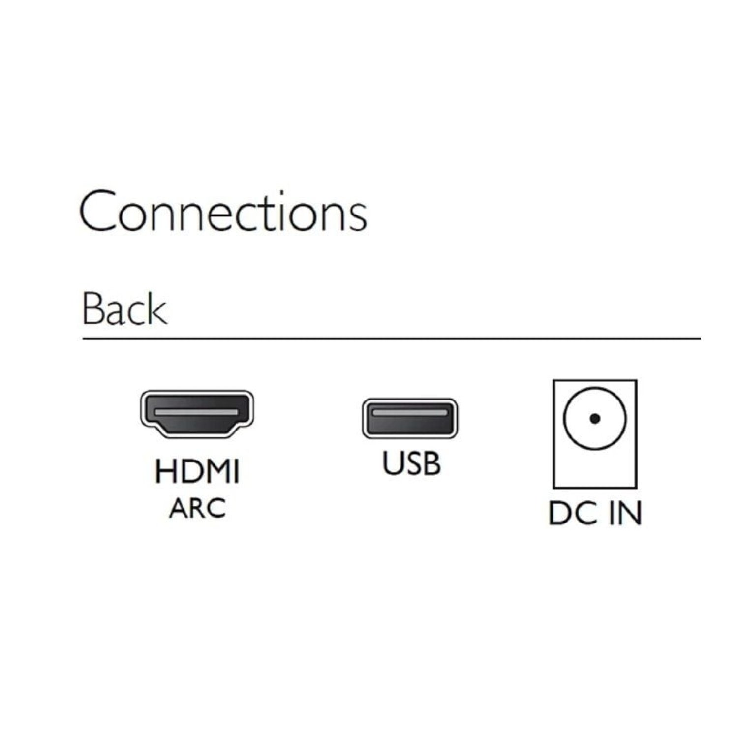 Philips TAB4000 · Barra de Sonido Bluetooth · 60W · 2.0 Canales · Negra