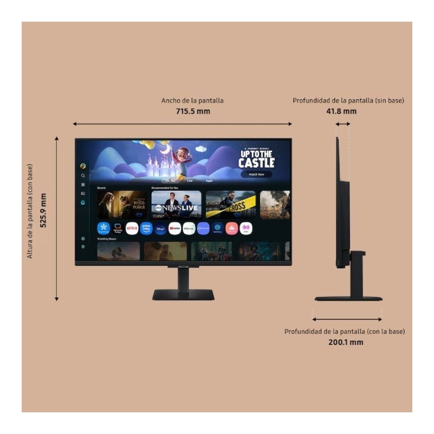 Smart Monitor Samsung M5 S32FM500EU 32"/ Full HD/ Smart TV/ Multimedia/ Negro