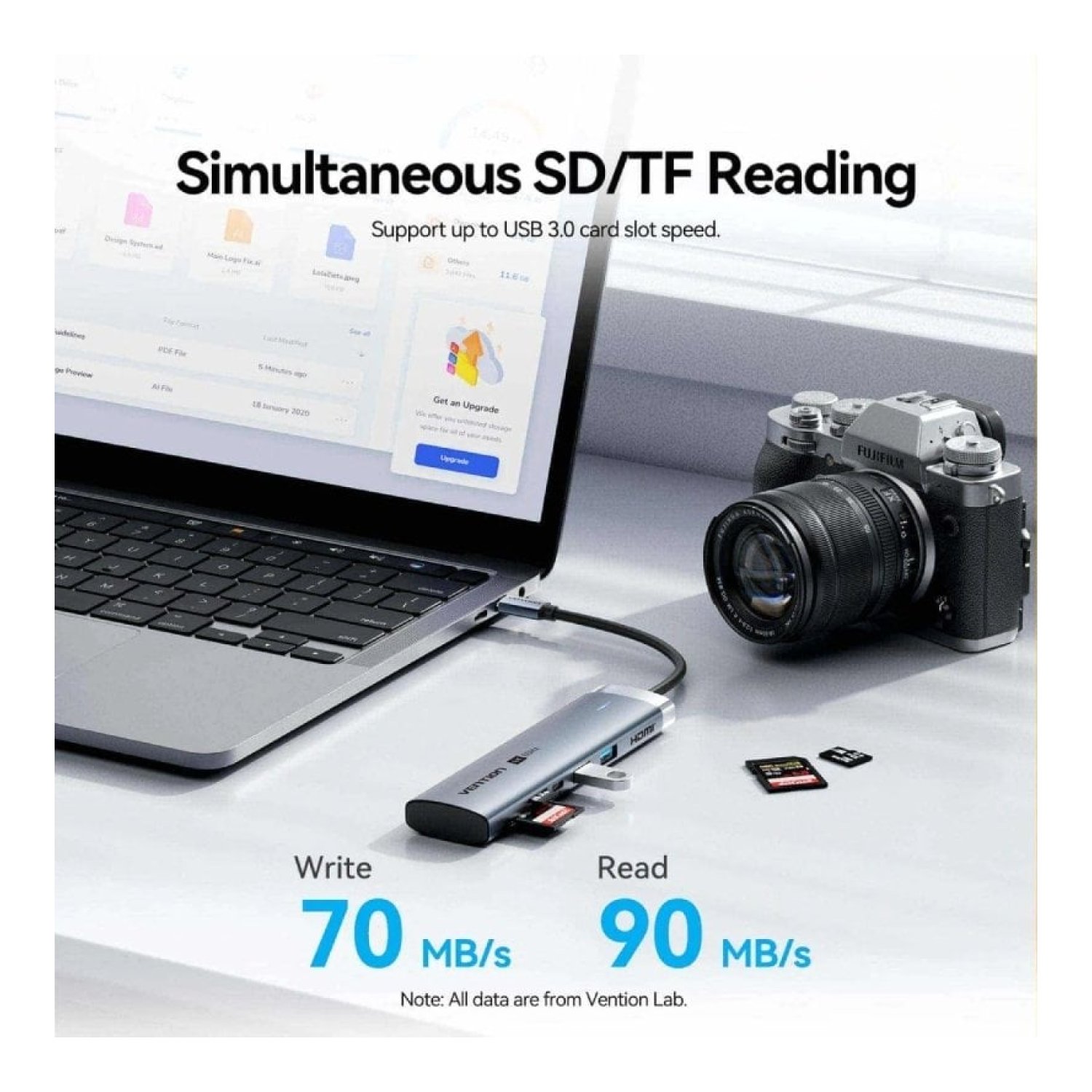 Docking USB Tipo-C Vention TPSHB/ 1xHDMI 4K/ 2xUSB/ 2xUSB Tipo-C/ 1xRJ45/ 1xUSB Tipo-C PD/ 1xLector Tarjetas/ Gris