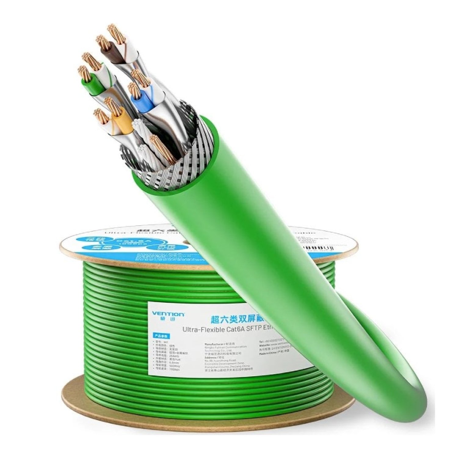 Bobina de Cable RJ45 UTP Vention IHTG305 Cat.6A/ 305m/ Verde