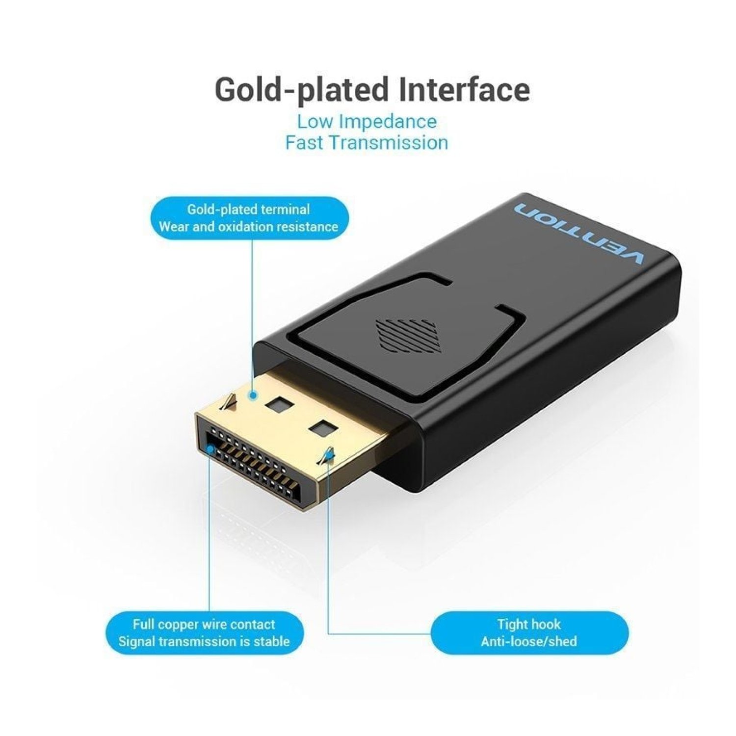Vention · Adaptador DisplayPort a HDMI · Macho a Hembra