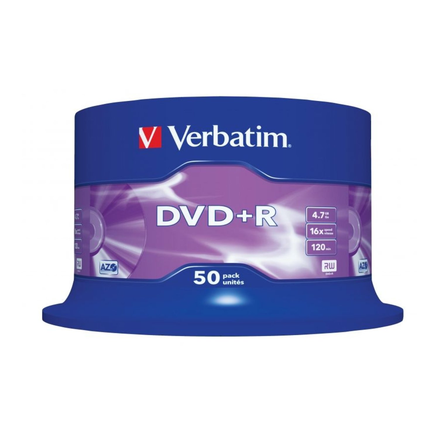 DVD+R Verbatim Advanced AZO 16X/ Tarrina-50uds