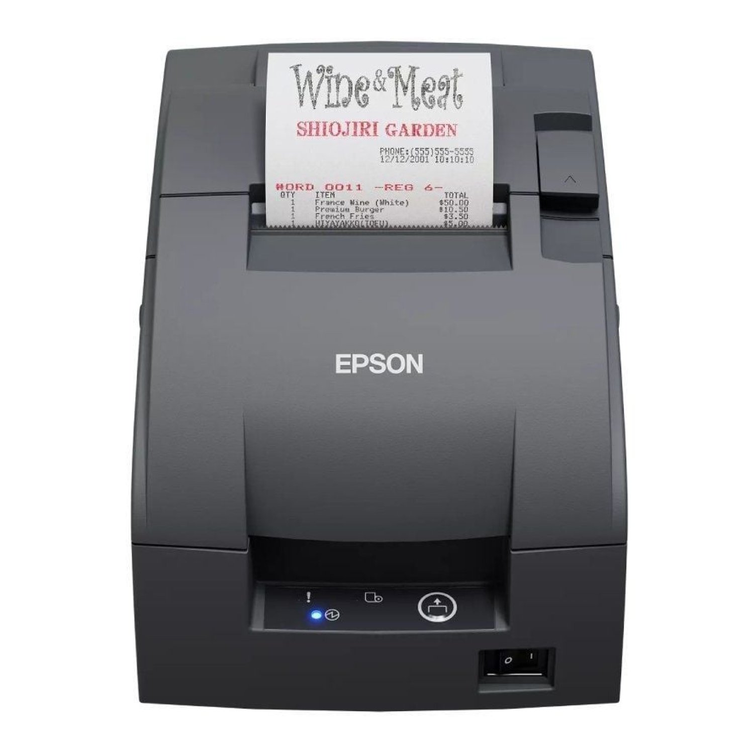 Impresora de Tickets Epson TM-U220IIB/ Ancho papel 76mm/ USB/ Negra