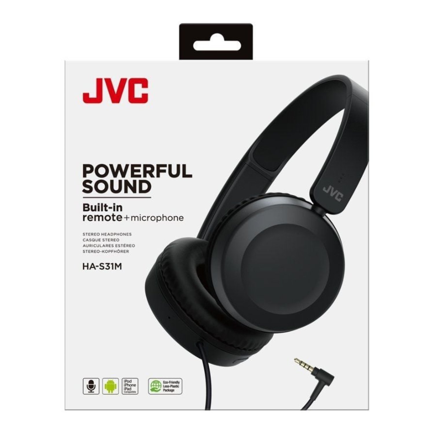 Auriculares JVC HA-S31M/ con Micrófono/ Jack 3.5/ Negros
