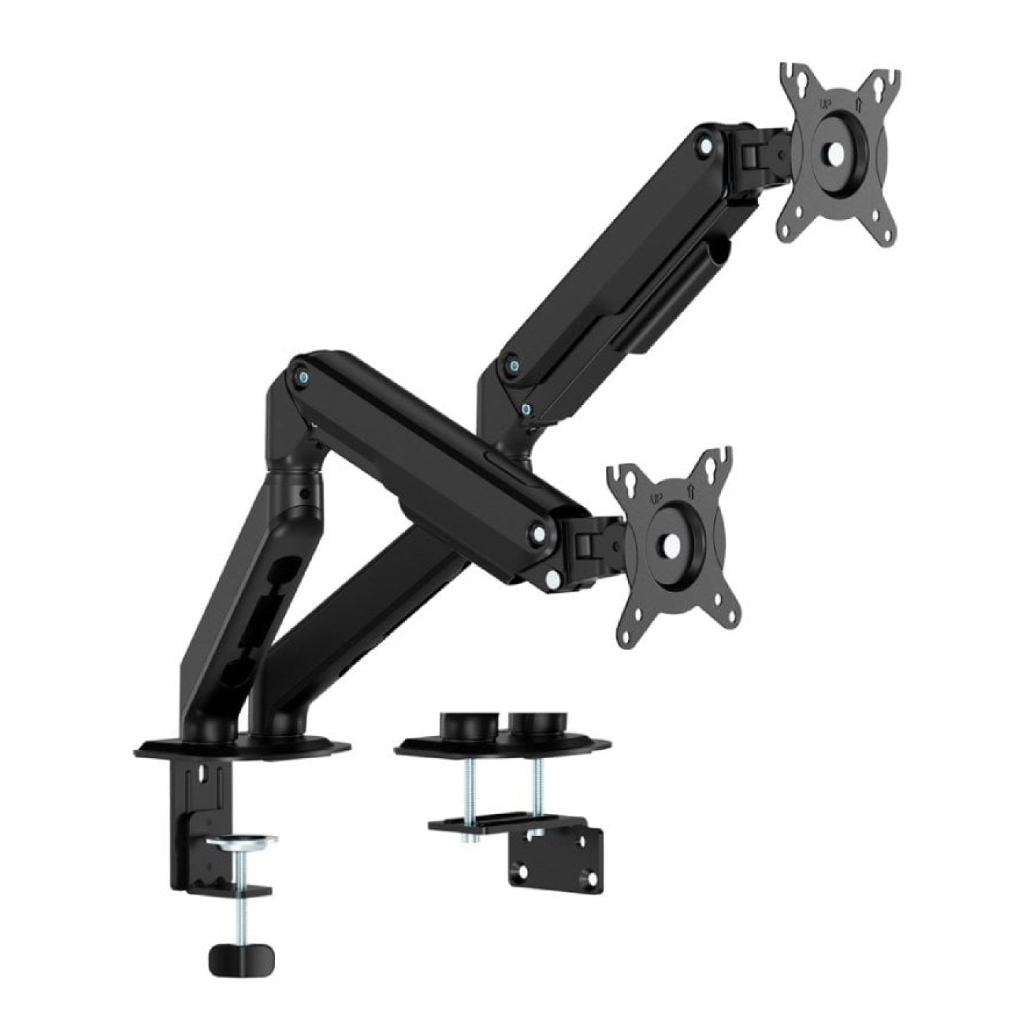 Soporte de Mesa con Contrapeso para 2 Monitores Aisens DT32TSR-451/ Giratorio/ Inclinable/ hasta 9kg