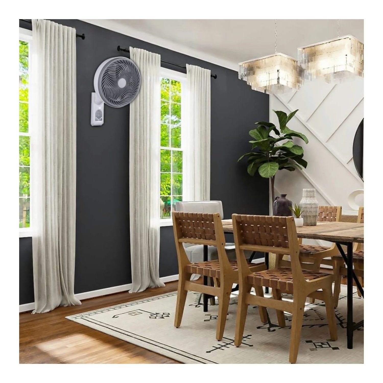 Ventilador de Pared Daewoo DW9011/ 80W/ 5 Aspas 25cm/ 3 Velocidades