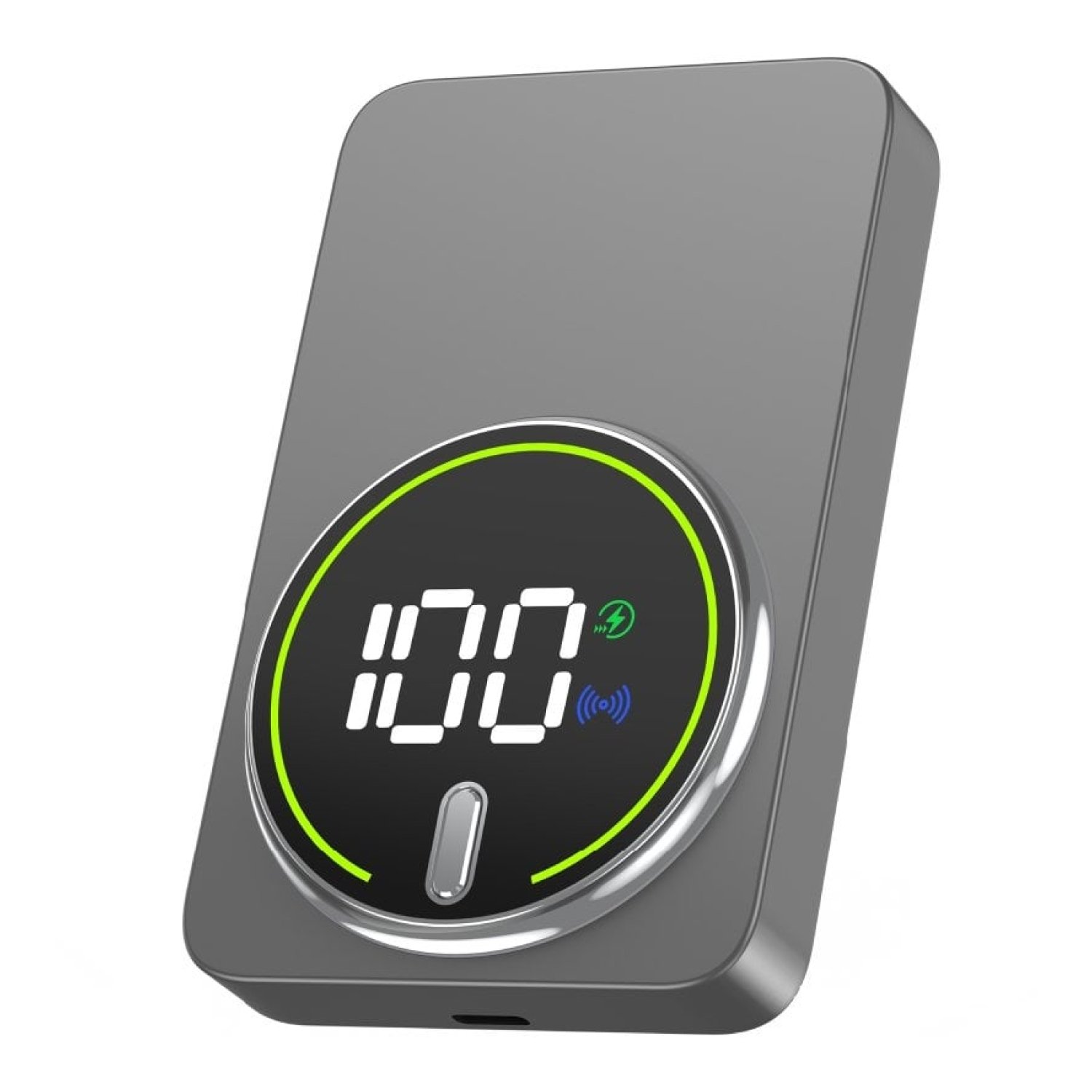 Powerbank 10000mAh Leotec LEPOWW20W10G/ 20W/ Wireless/ Gris/ Incluye Cable USB Tipo-C