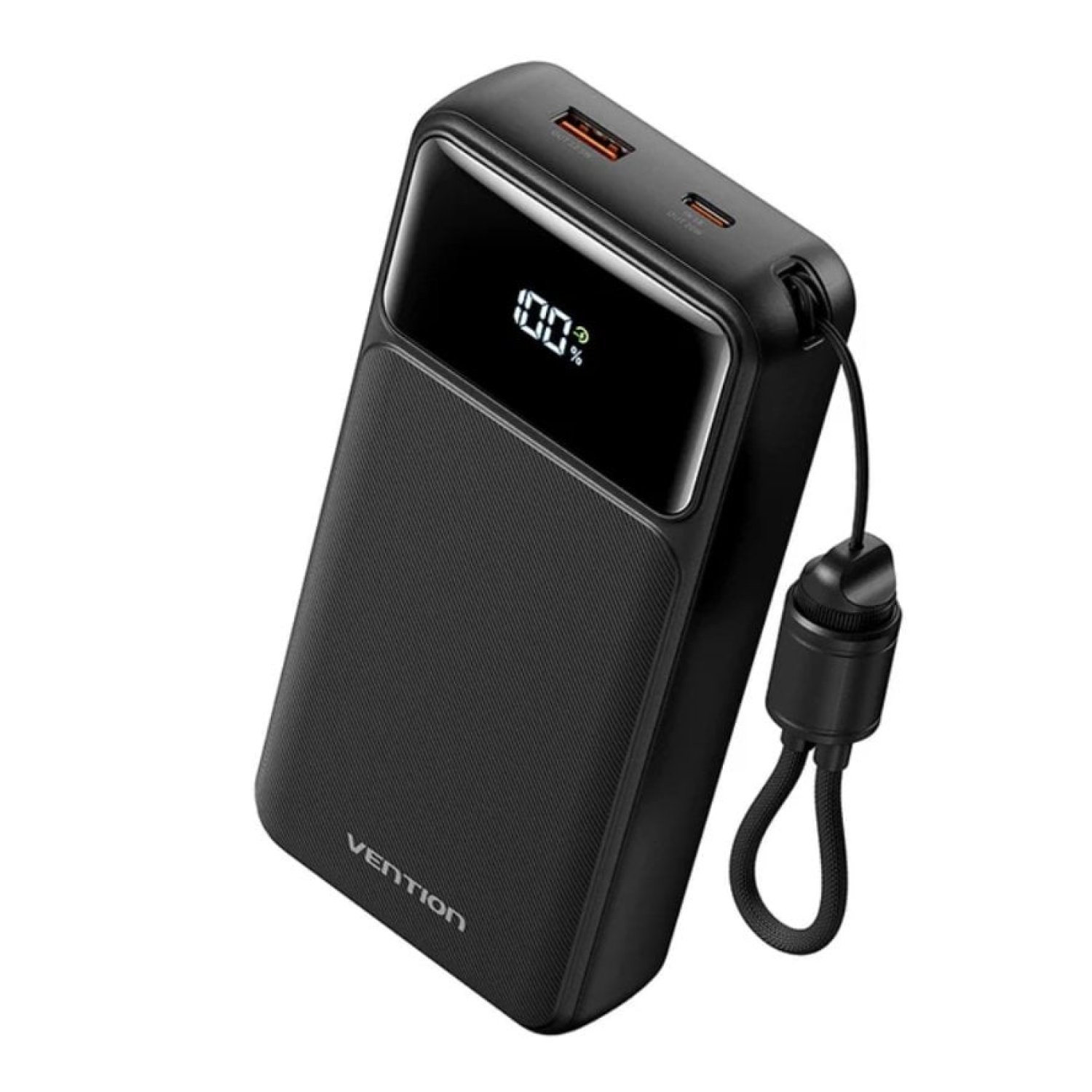 Powerbank 20000mAh Vention XGYB0-40-TY/ 22.5W/ Negra/ Incluye Cable USB Tipo-C