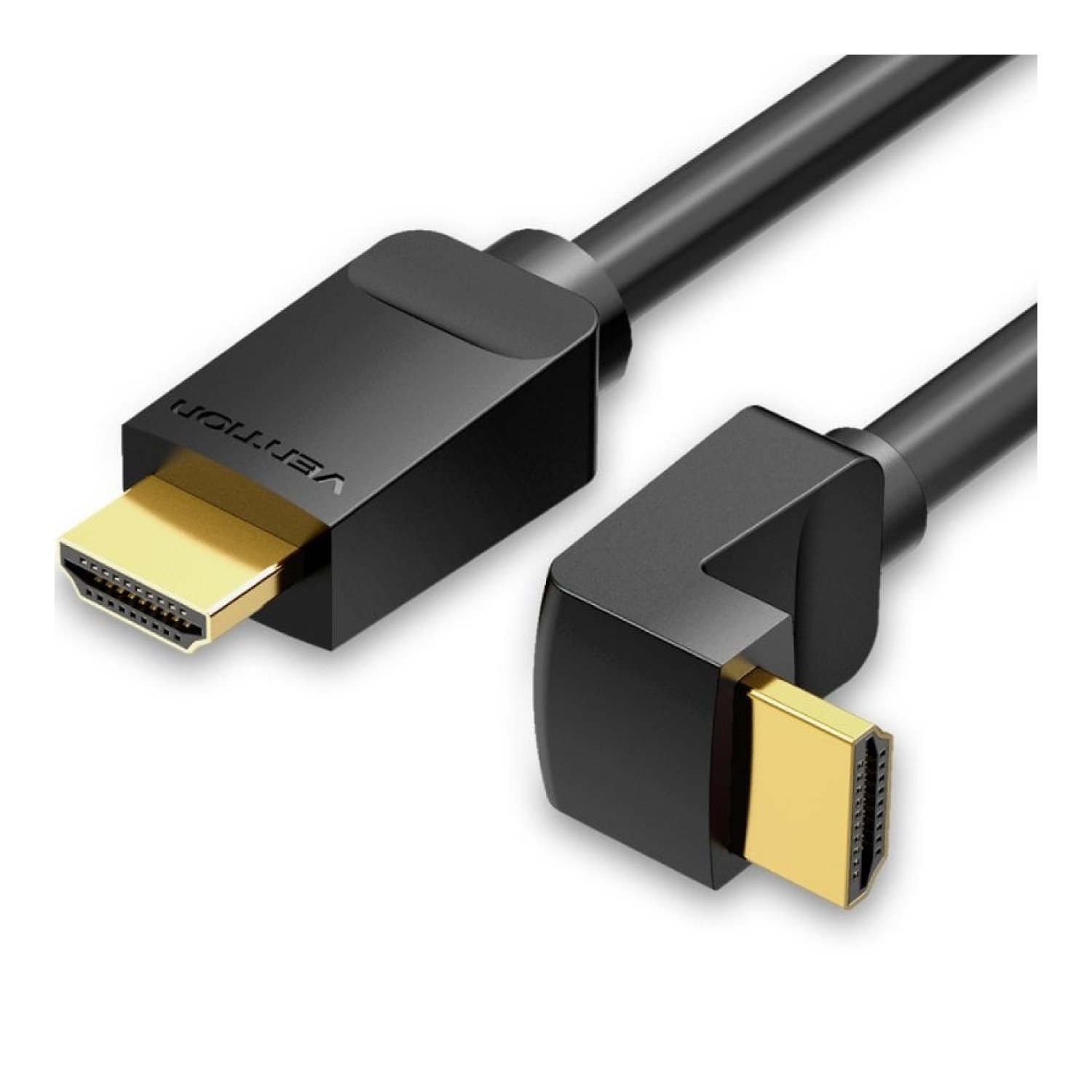 Vention · Cable HDMI 2.0 4K · Acodado 1m · Macho-Macho · Negro