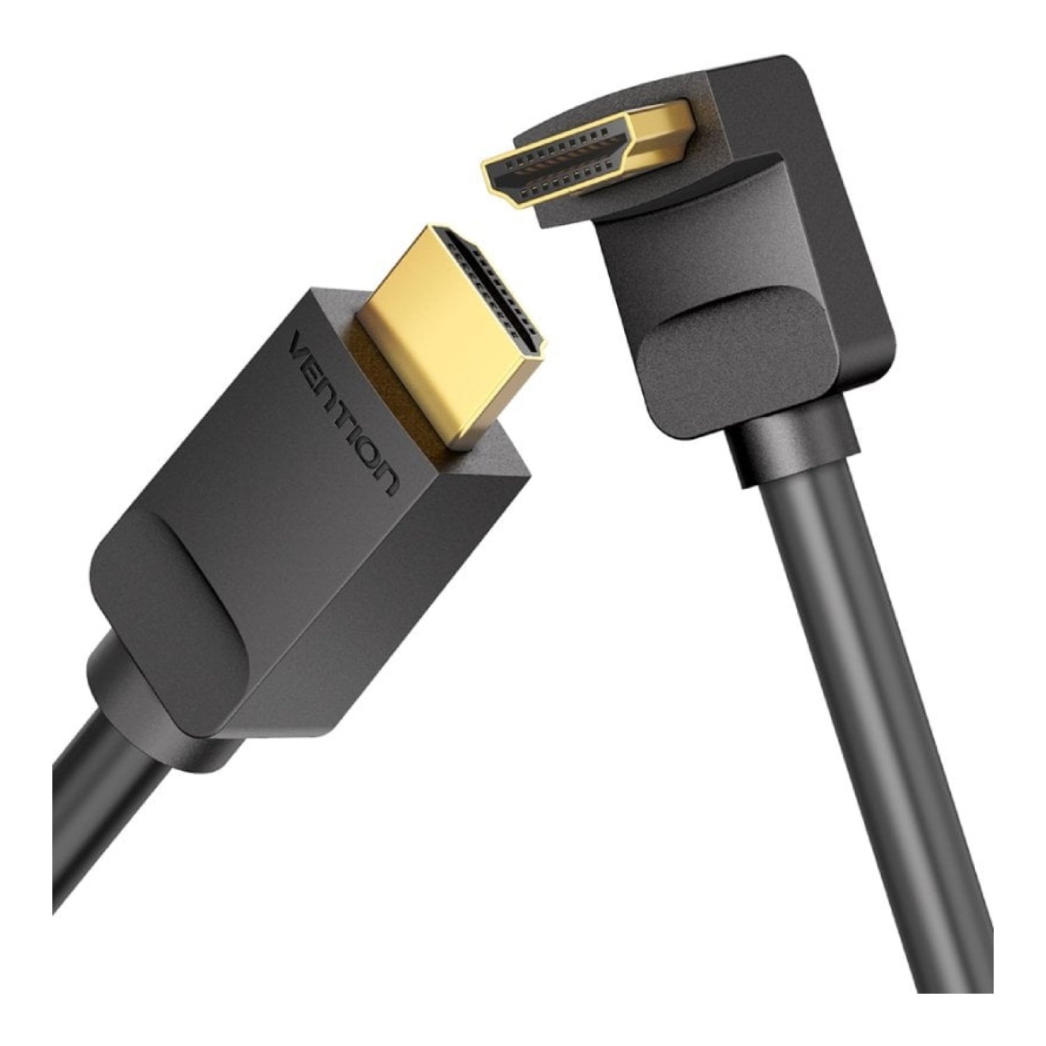 Vention · Cable HDMI 2.0 4K · Acodado 1m · Macho-Macho · Negro