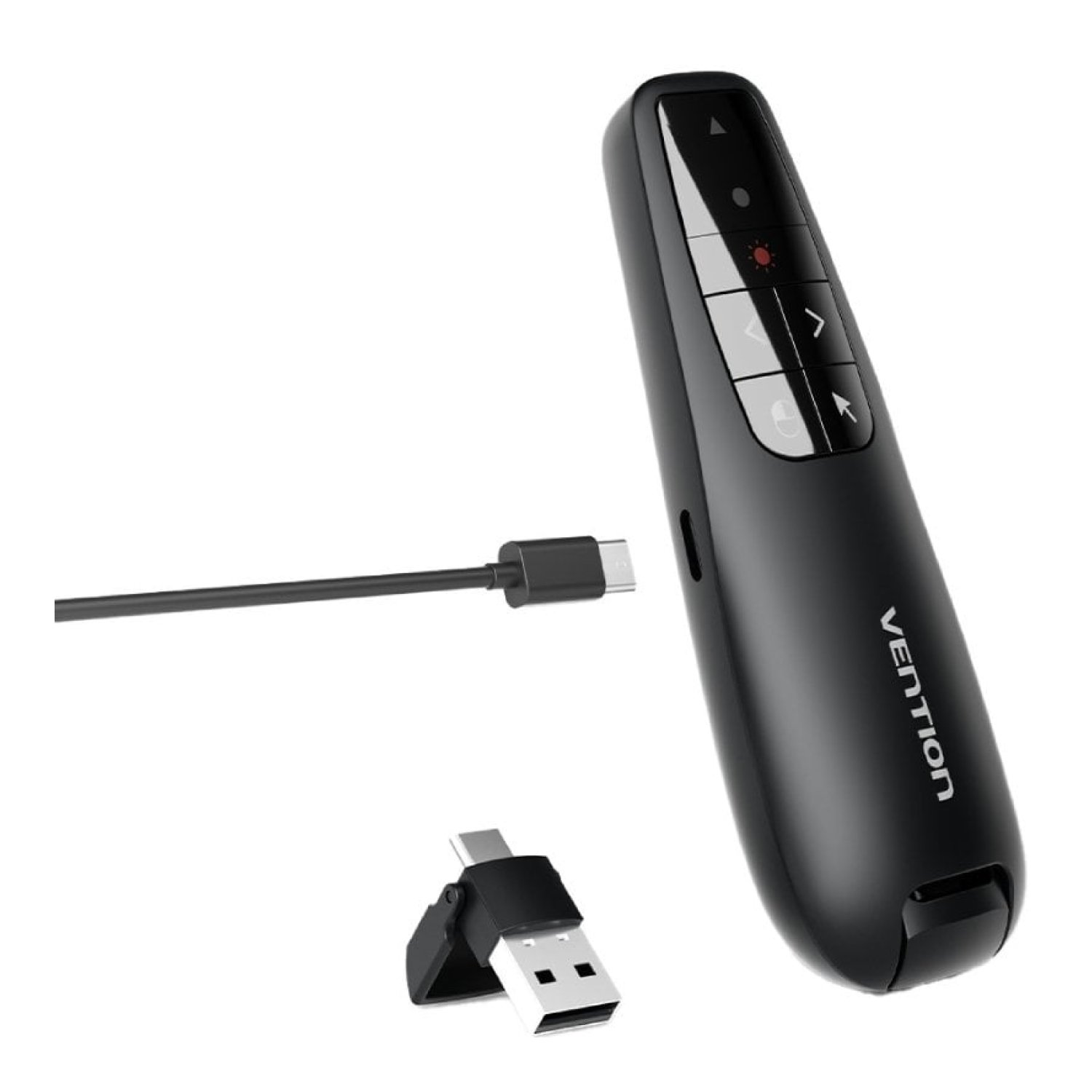 Presentador Inalámbrico Vention KQPB0-GL/ 2.4GHz/ Negro