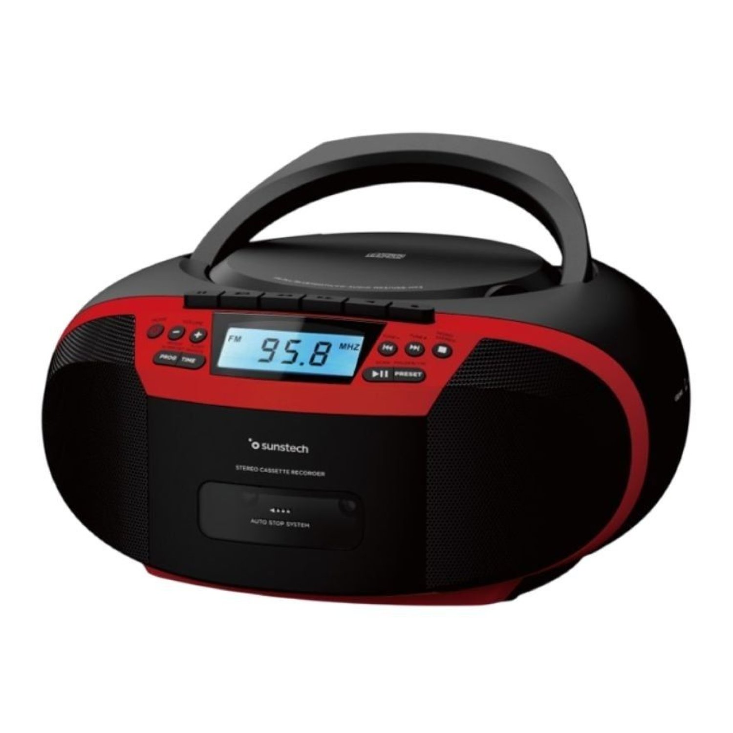 Sunstech CXUM54BTRD · Radio CD · Rojo · Bluetooth · Portátil