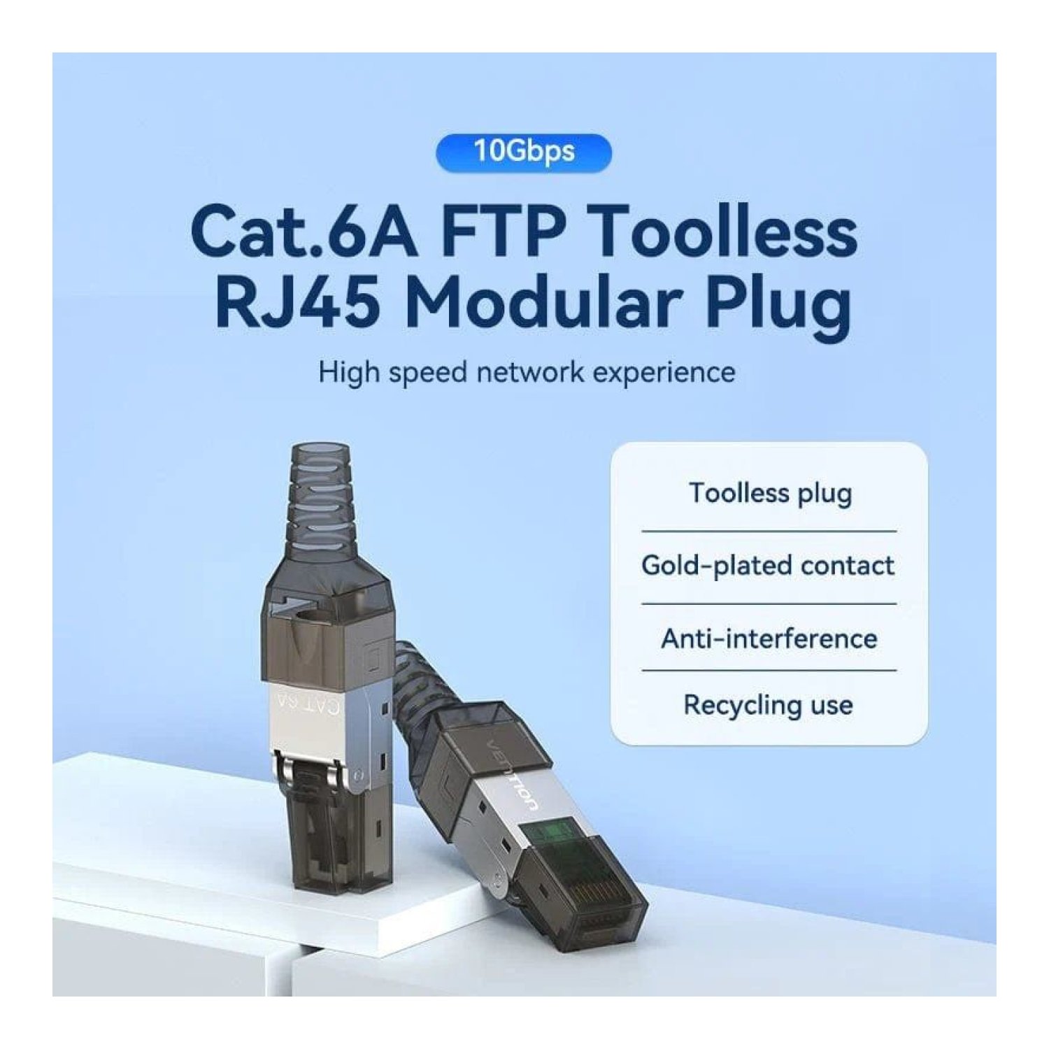 Conector RJ45 IDIH0/ Cat.6A FTP/ Sin Herramientas