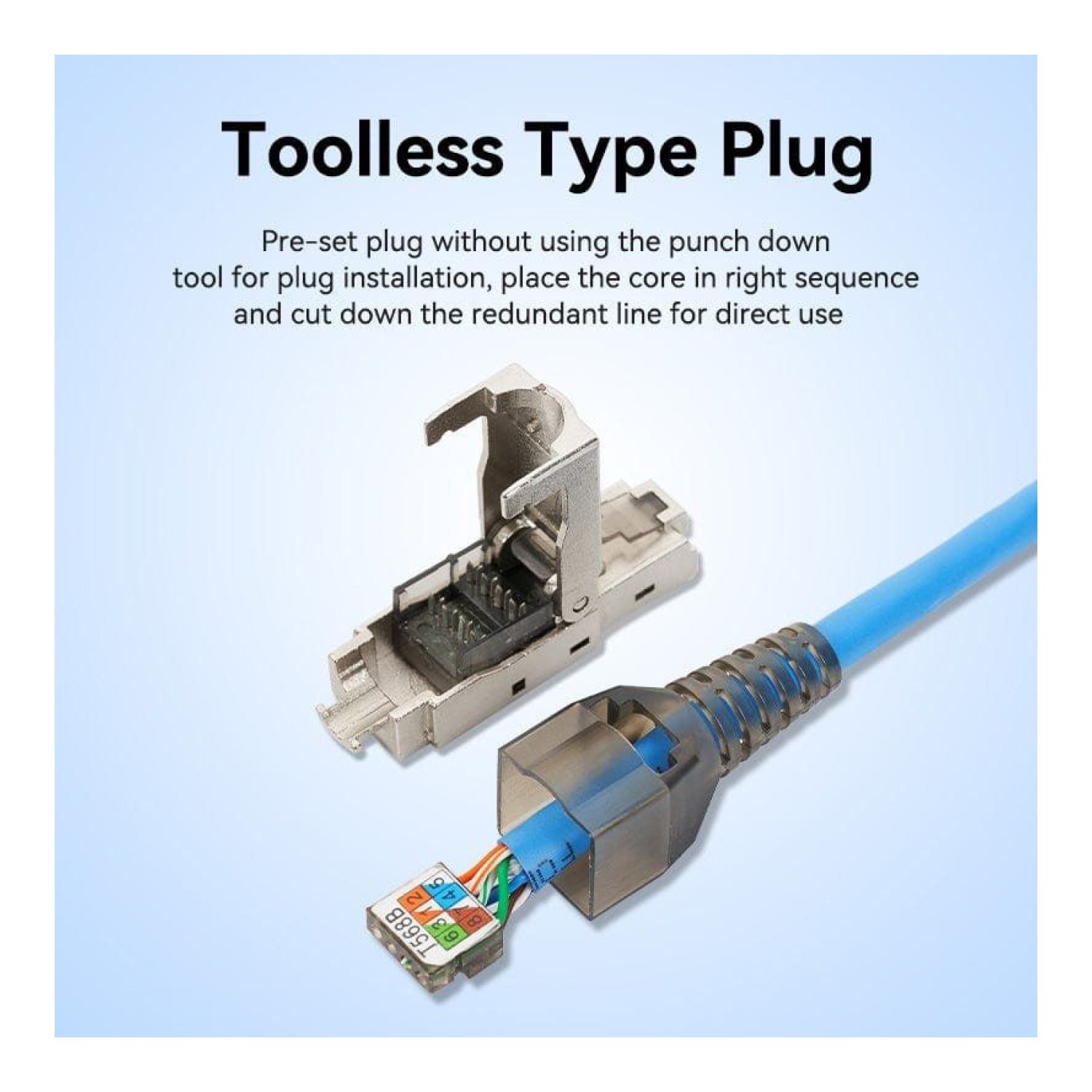 Conector RJ45 IDIH0/ Cat.6A FTP/ Sin Herramientas