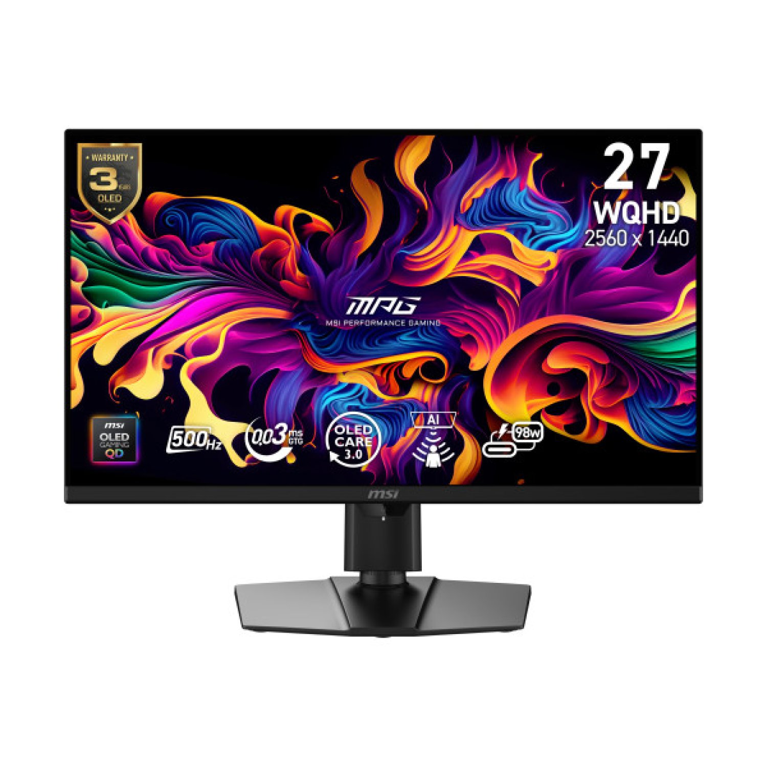 MSI MPG 271QR QD-OLED X50 pantalla para PC 67,3 cm (26.5") 2560 x 1440 Pixeles Wide Quad HD Negro