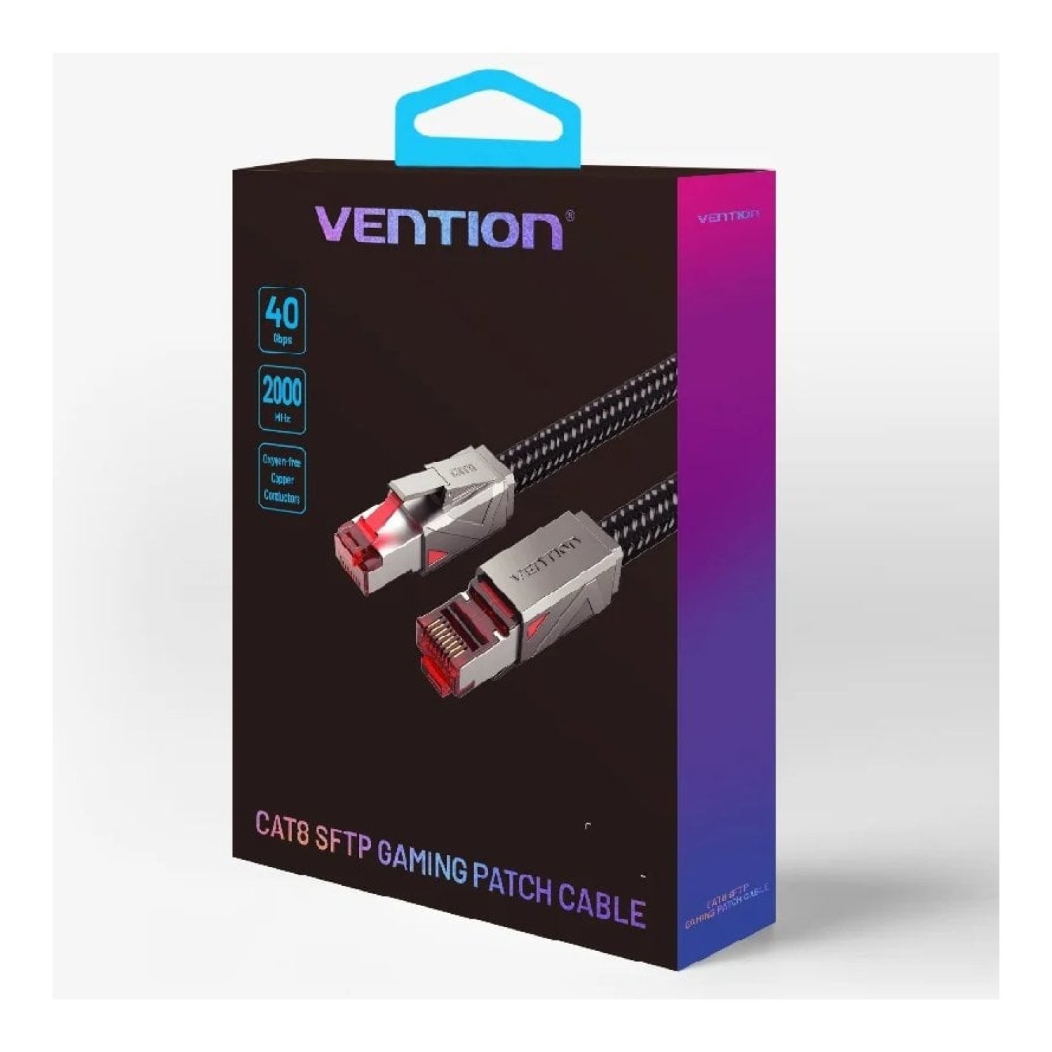 Cable de Red RJ45 SFTP Vention IKMHJ Cat.8/ Gaming/ 5m/ Gris