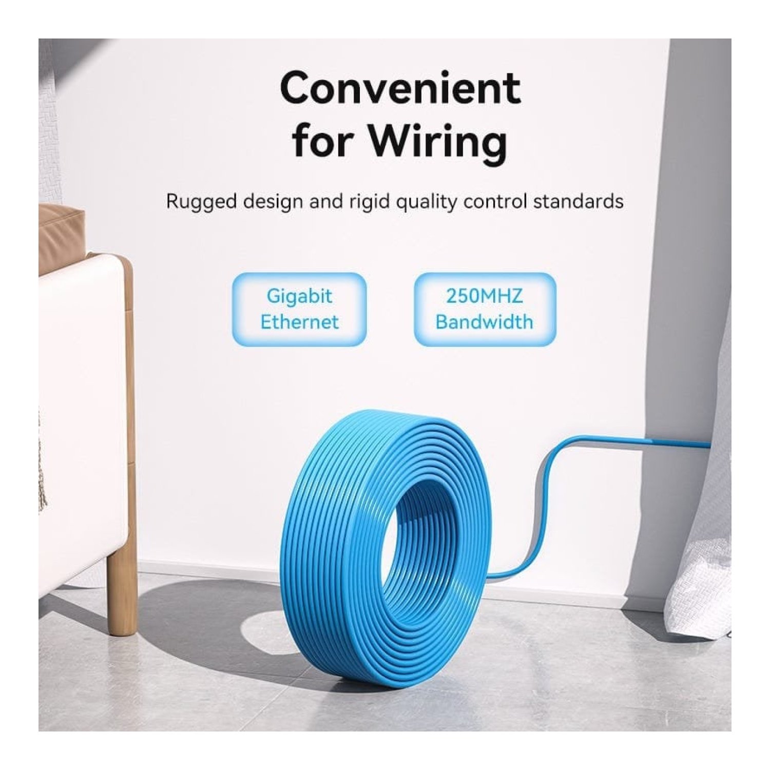 Bobina de Cable RJ45 UTP Vention IHBL305 Cat.6/ 305m/ Azul