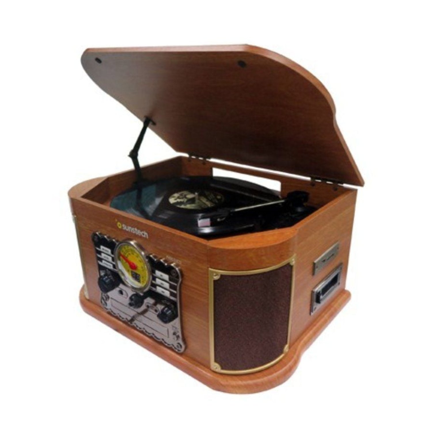 Tocadiscos Sunstech PXRC52CD/ Bluetooth/ Radio FM/ Cassette/ Conversor a MP3