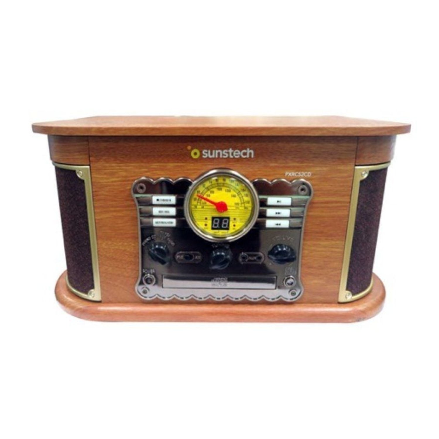 Tocadiscos Sunstech PXRC52CD/ Bluetooth/ Radio FM/ Cassette/ Conversor a MP3