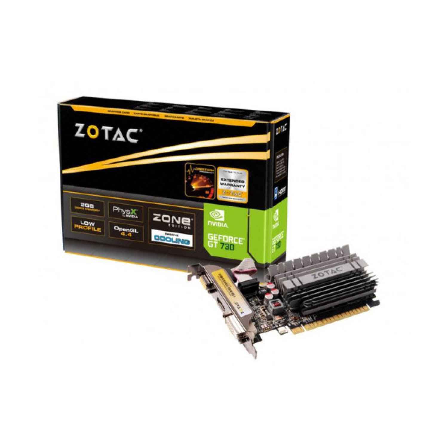 Zotac GeForce GT 730 · Tarjeta Gráfica · 2GB GDDR3