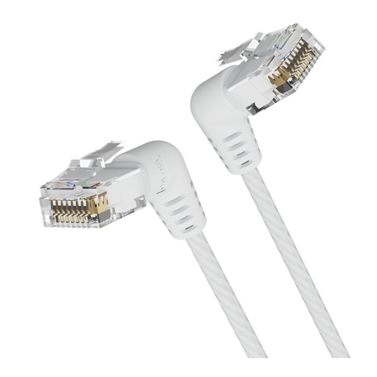 Cable de Red RJ45 UTP Vention IBOWI Cat.6A/ 3m/ Cabeza Rotatoria 360º/ Blanco