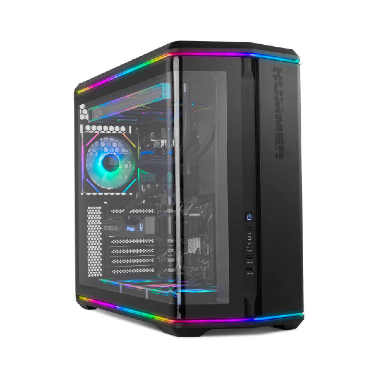 NOX Hummer Semitorre ATX cristal curvo ARGB Ngr
