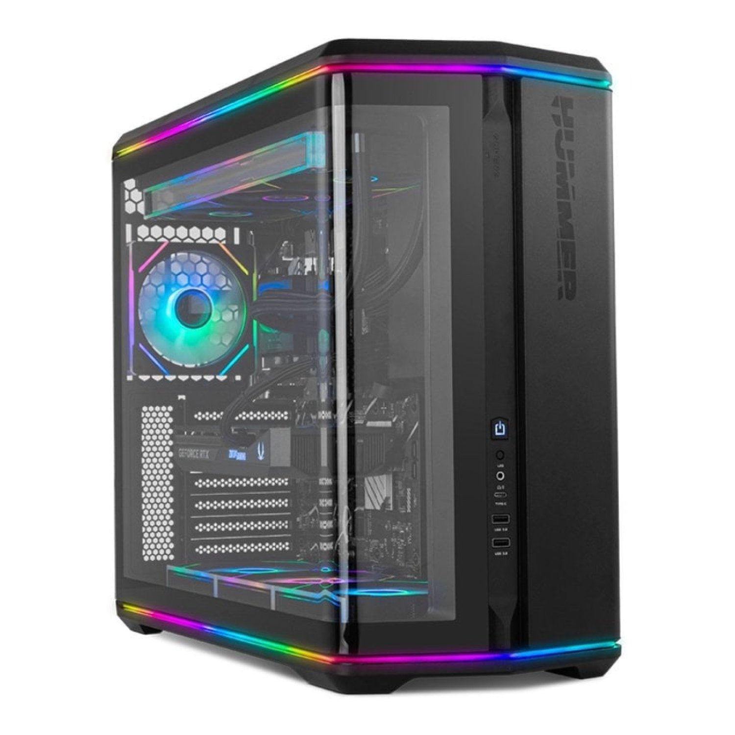 NOX Hummer Semitorre ATX cristal curvo ARGB Ngr