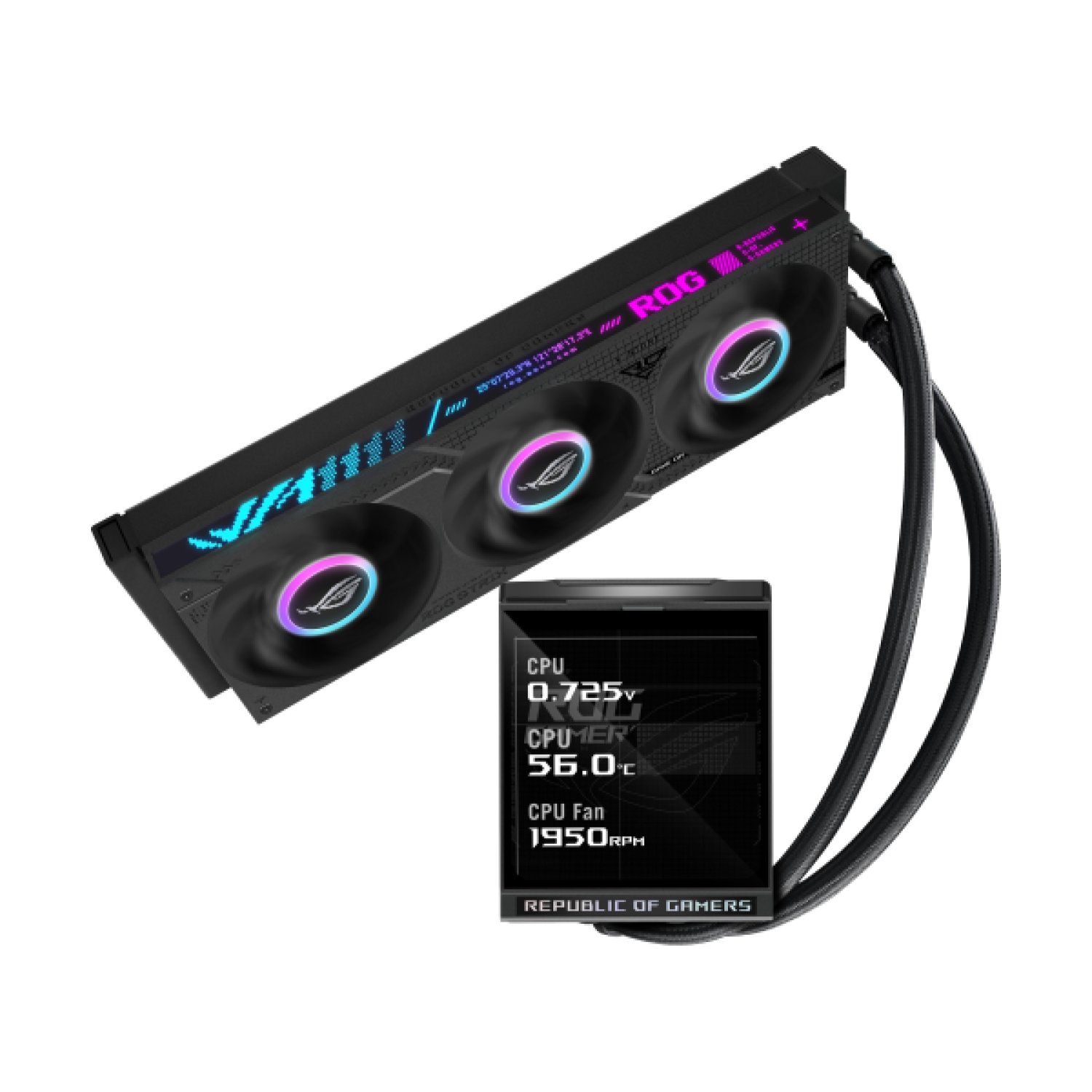 ASUS ROG Strix LC IV 360 ARGB LCD Procesador Kit de refrigeración líquida 12 cm Negro