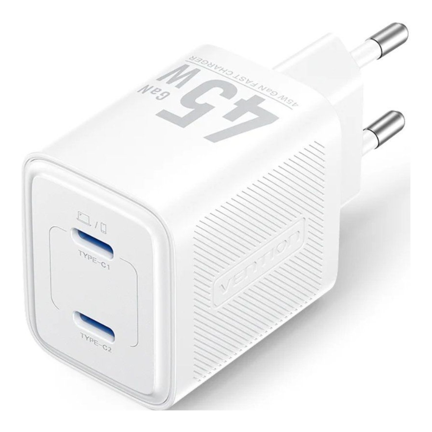Cargador de Pared GaN Vention FEFW0-EU/ 2xUSB Tipo-C/ 45W