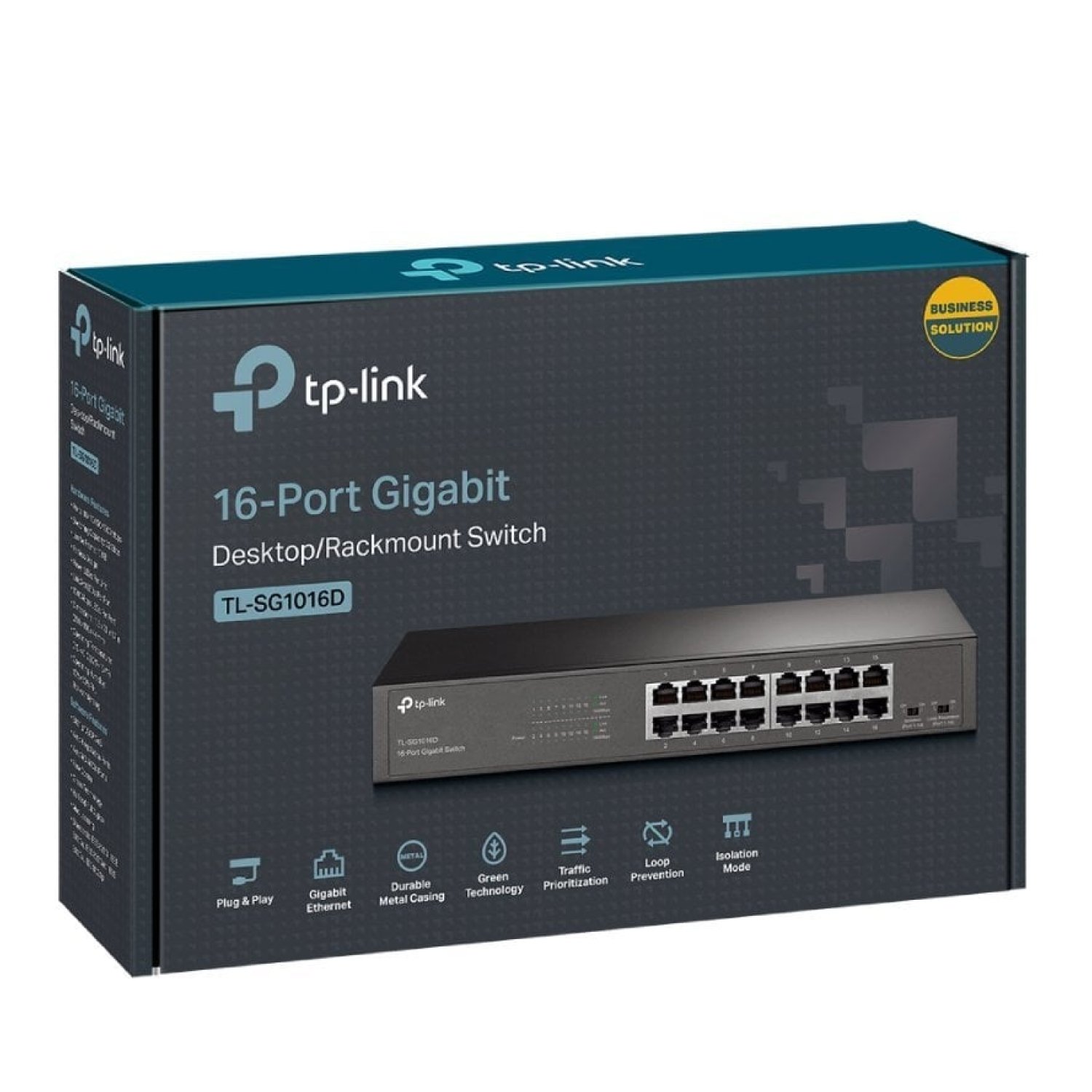 Switch TP-Link TL-SG1016DE/ 16 Puertos/ RJ45 10/100/1000