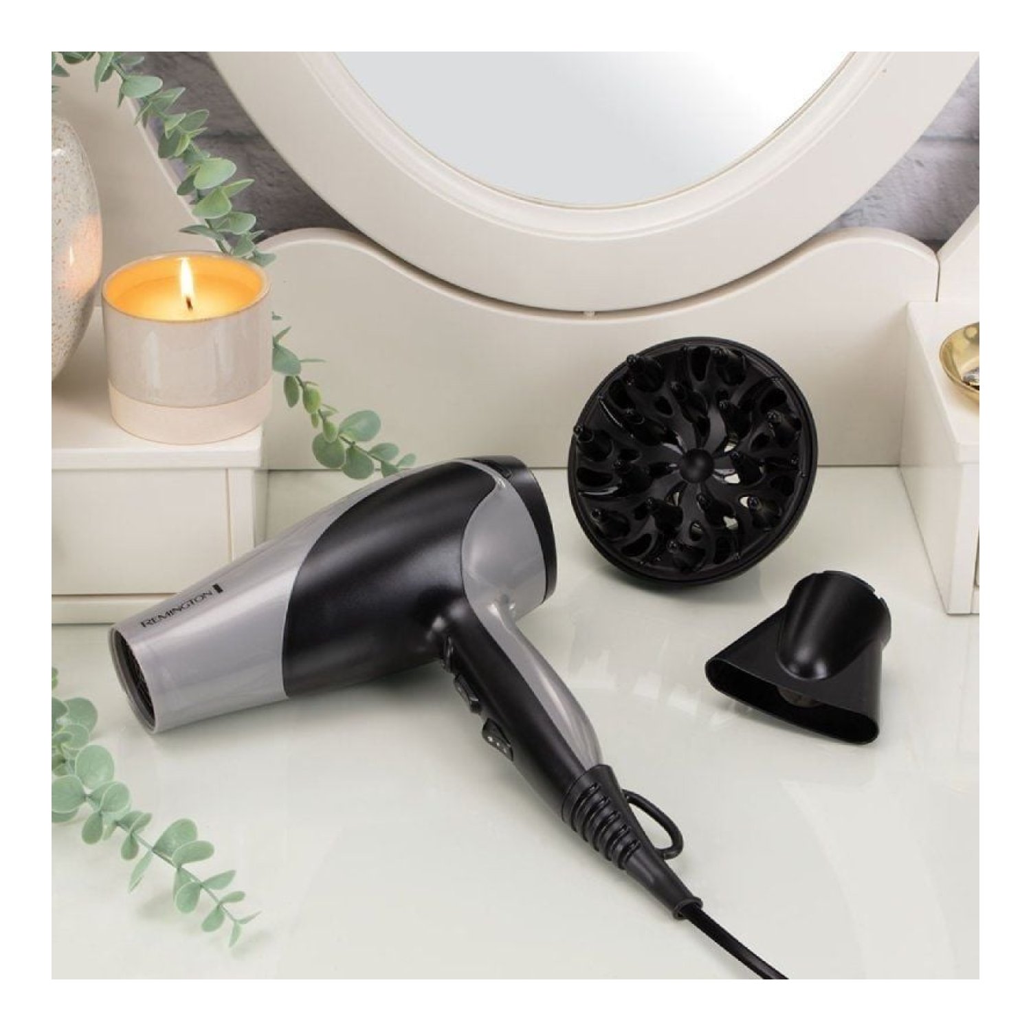 Secador Remington Ionic Dry 2200/ 2200W/ Iónico/ Negro y Gris