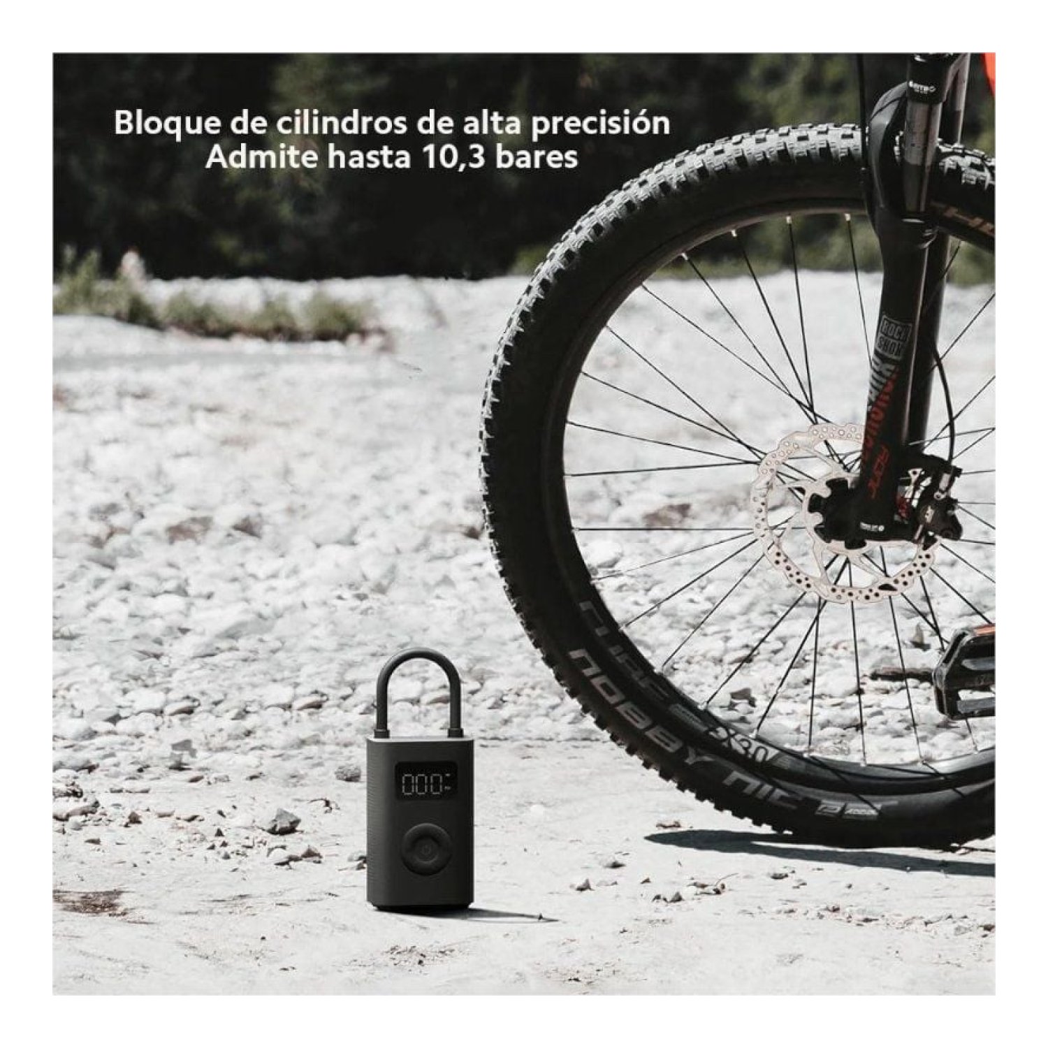 Xiaomi Mini Compresor Portátil · 150 PSI · 2000 mAh · Eléctrico
