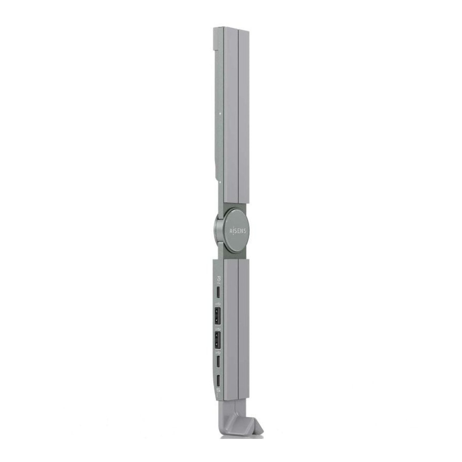 Aisens Docking USB Tipo-C · Soporte de Mesa · 2xUSB + 1xUSB-C PD · Gris