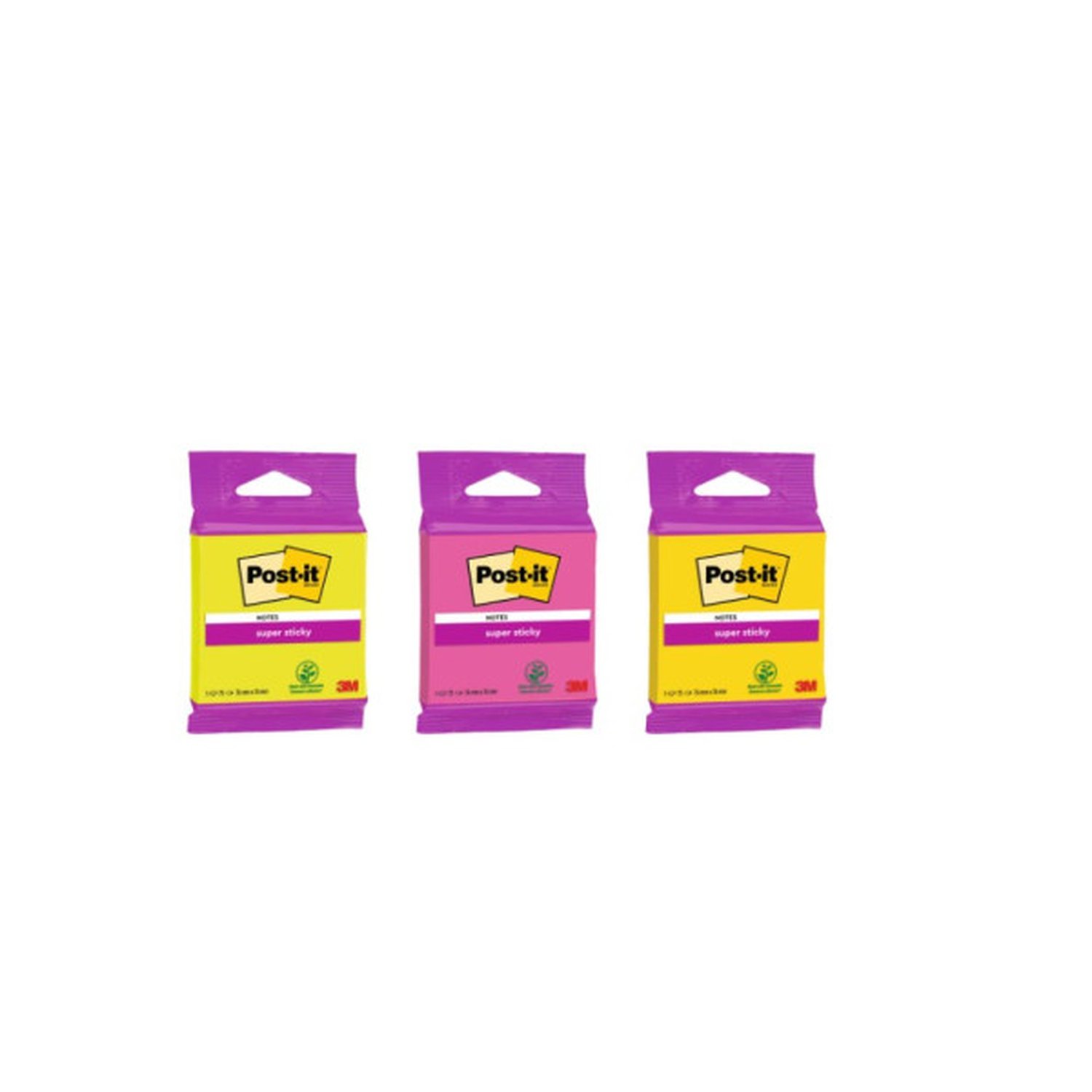 BLISTER BLOC 90 HOJAS NOTAS ADHESIVAS 76X76MM SUPER STICKY 654 COLORES SURTIDOS 6820-SS3N POST-IT 7100172224