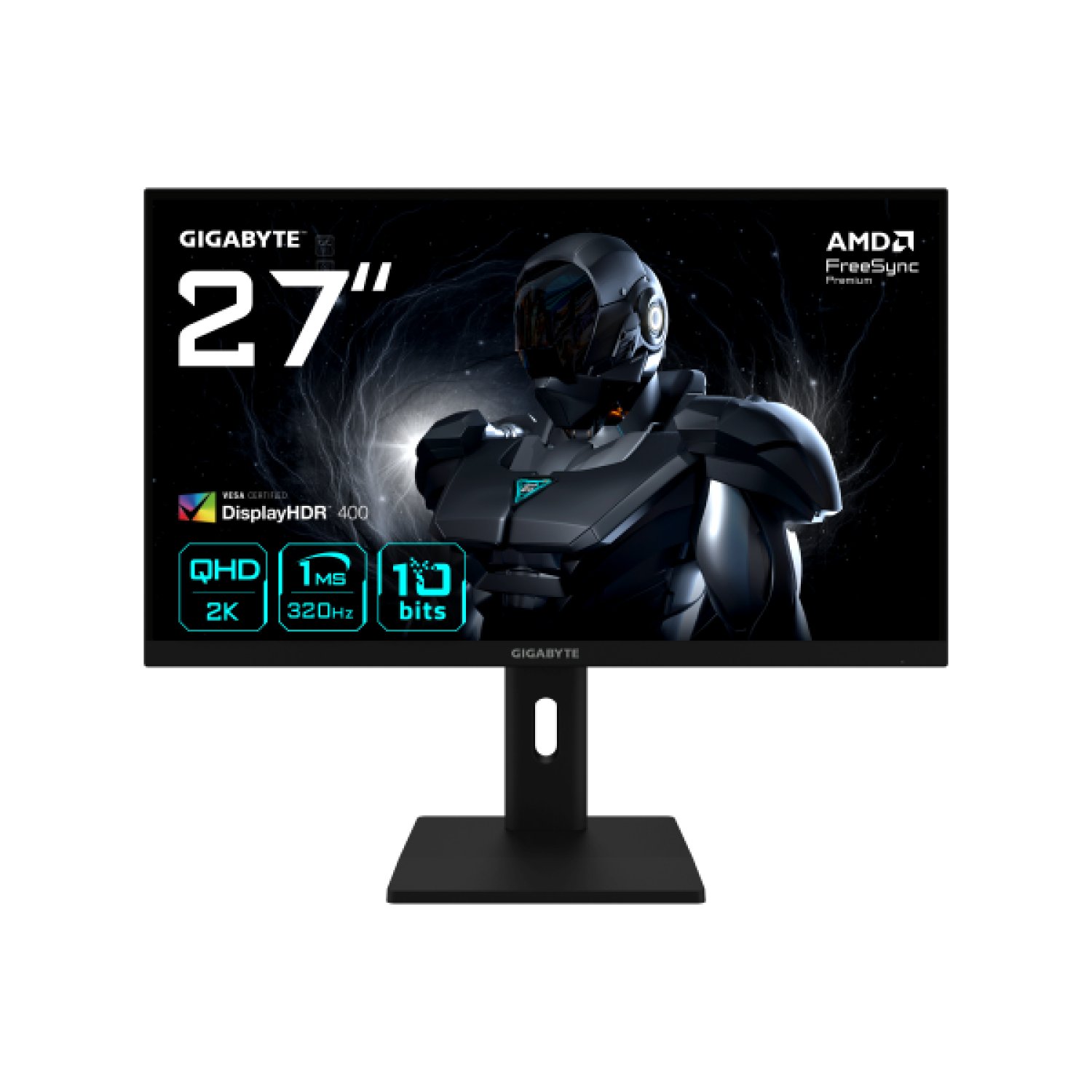 GIGABYTE G27Q3 Monitor Gaming 27” 2K QHD - 2560 x 1440, 320Hz, 1ms, 350 cd/m², FreeSync Premium, Display HDR400, HDMI 2.0, DisplayPort 1.4