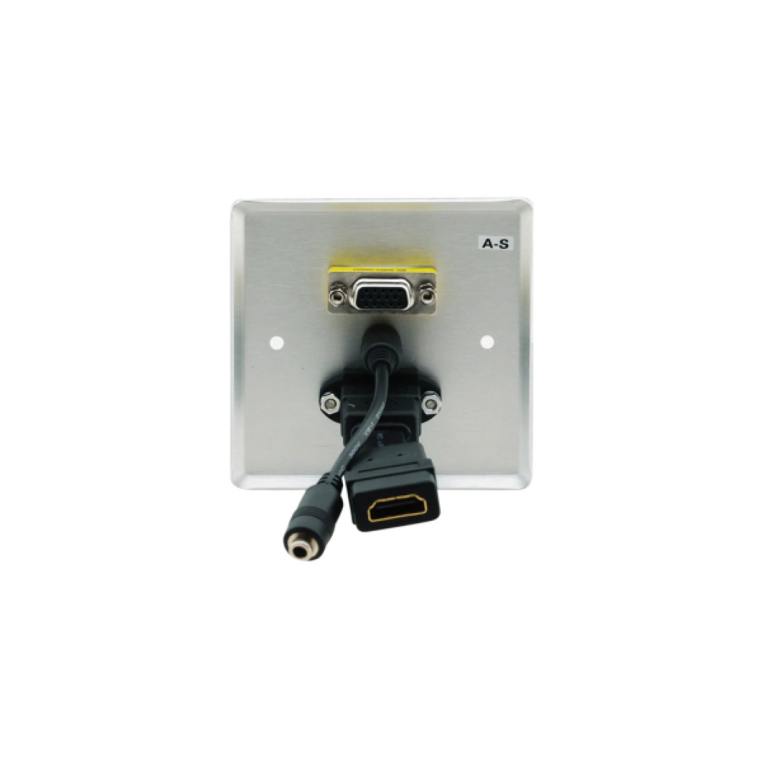 (CONSULTAR STOCK) KRAMER ROOM CONNECTIVITY CONNECT - ROOM CONNECTIVITY PASSIVE WALL PLATE 15−PIN HD, 3.5MM AUDIO, USB & HDMI-MODEL (WXA-HU/US(W)) (80-000231)