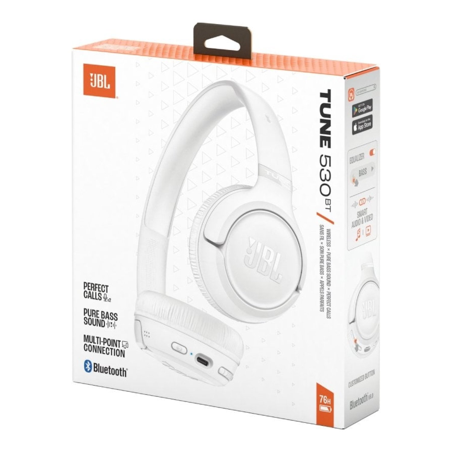 Auriculares Inalámbricos JBL Tune 530BT/ con Micrófono/ Bluetooth/ Blancos