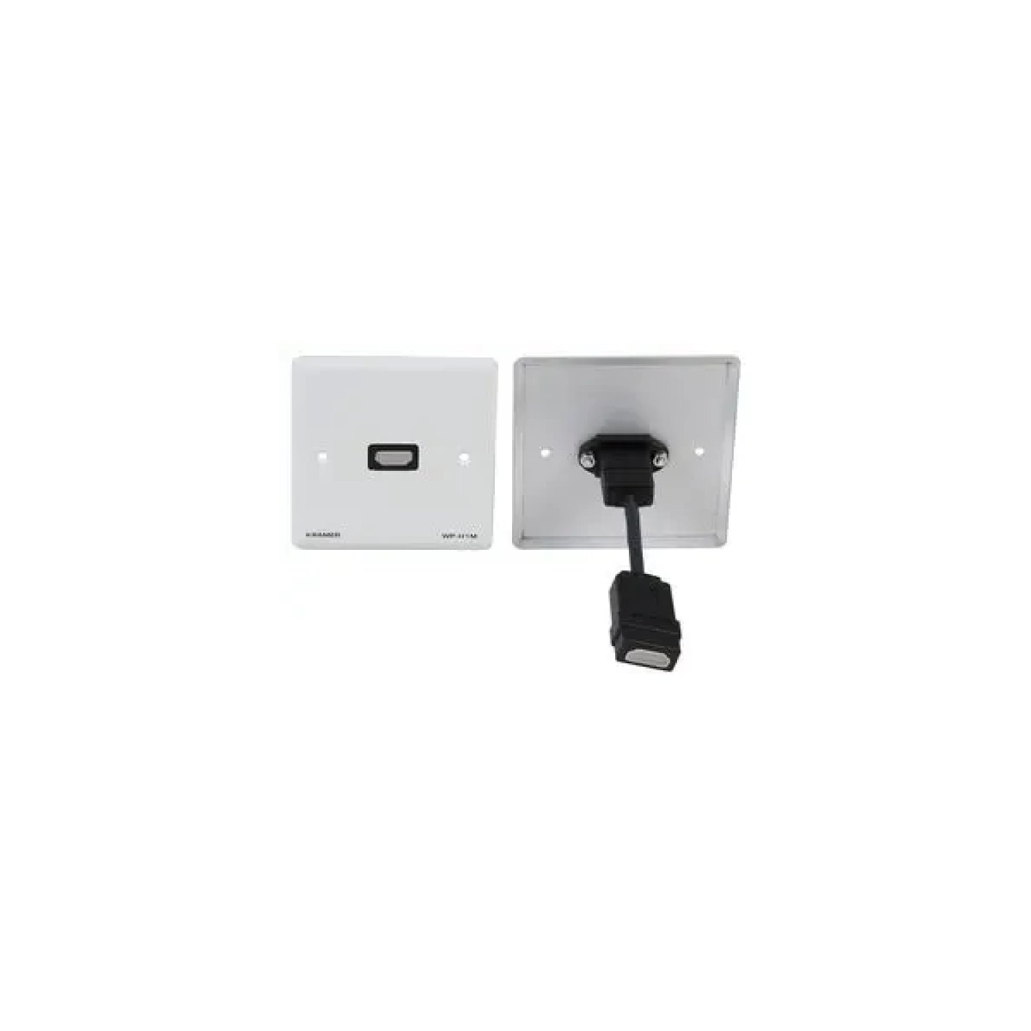 Kramer Electronics WP-H1M(WP-HDMI1M)/EU/GB(W) toma de corriente HDMI Blanco