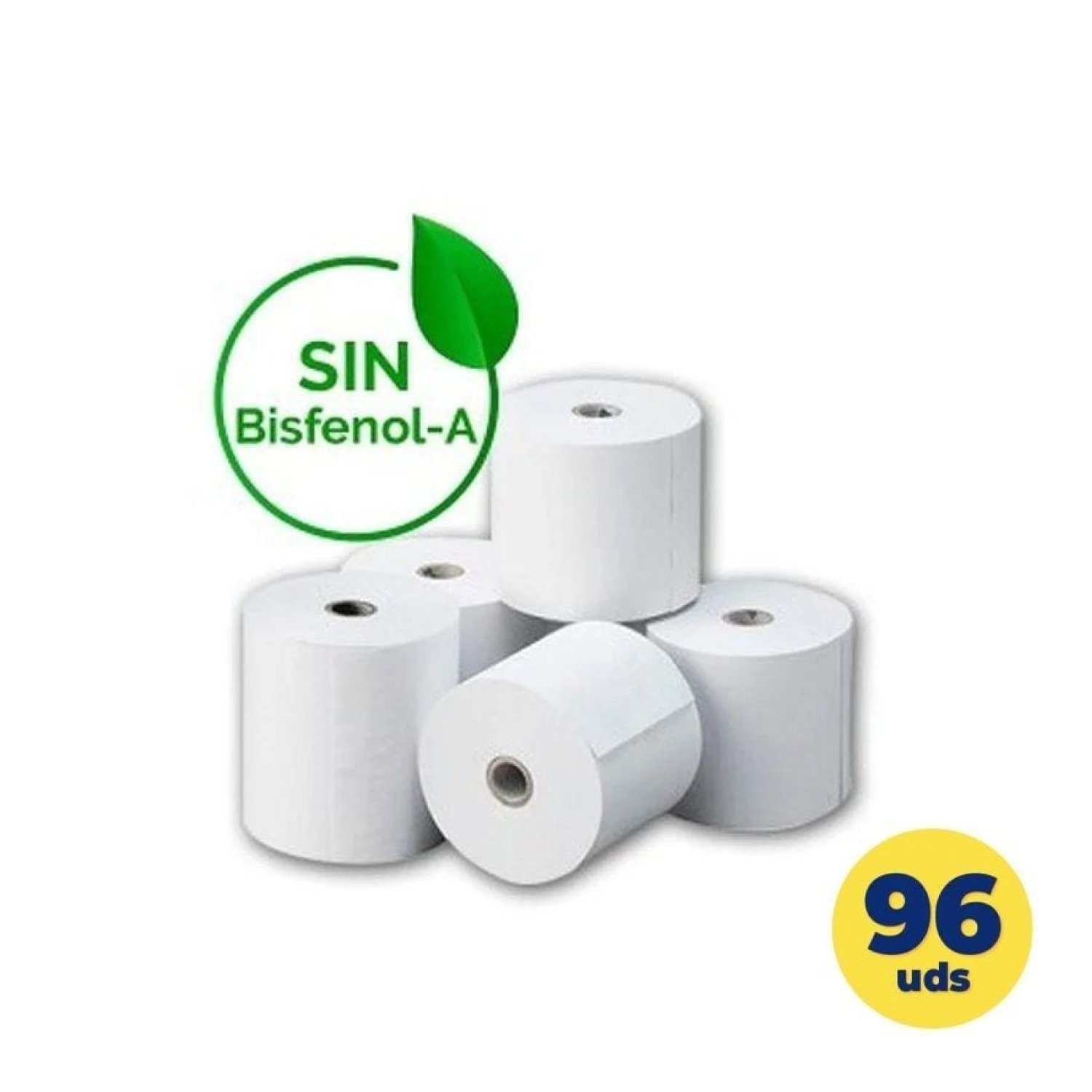 Caja de Rollos de Papel Térmico Genérico 80x55 BPAF/ 80 x 55mm/ 12 paquetes/ 96 unidades