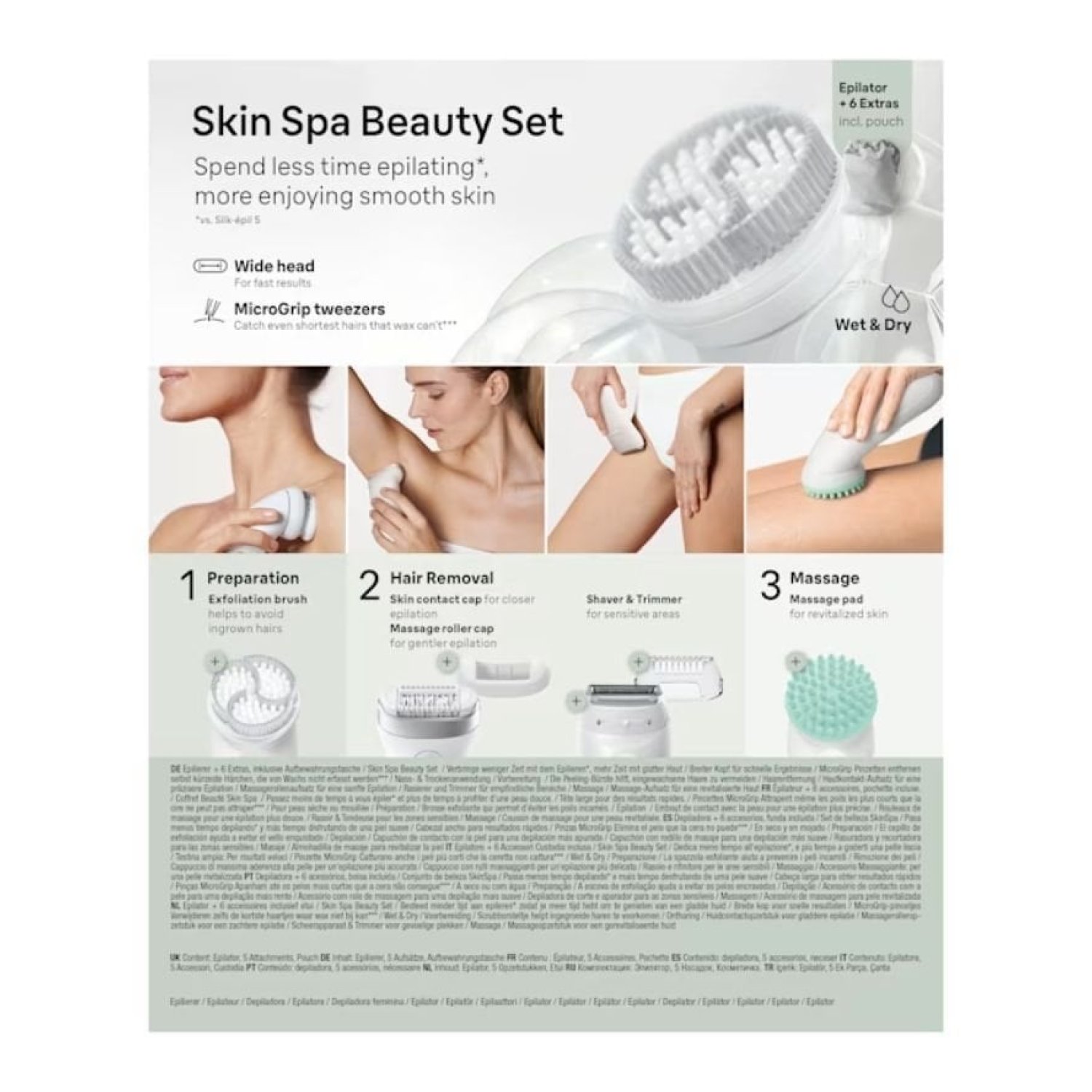 Depiladora Braun Silk Epil SkinSpa7 7-081/ con Batería/ 6 Accesorios