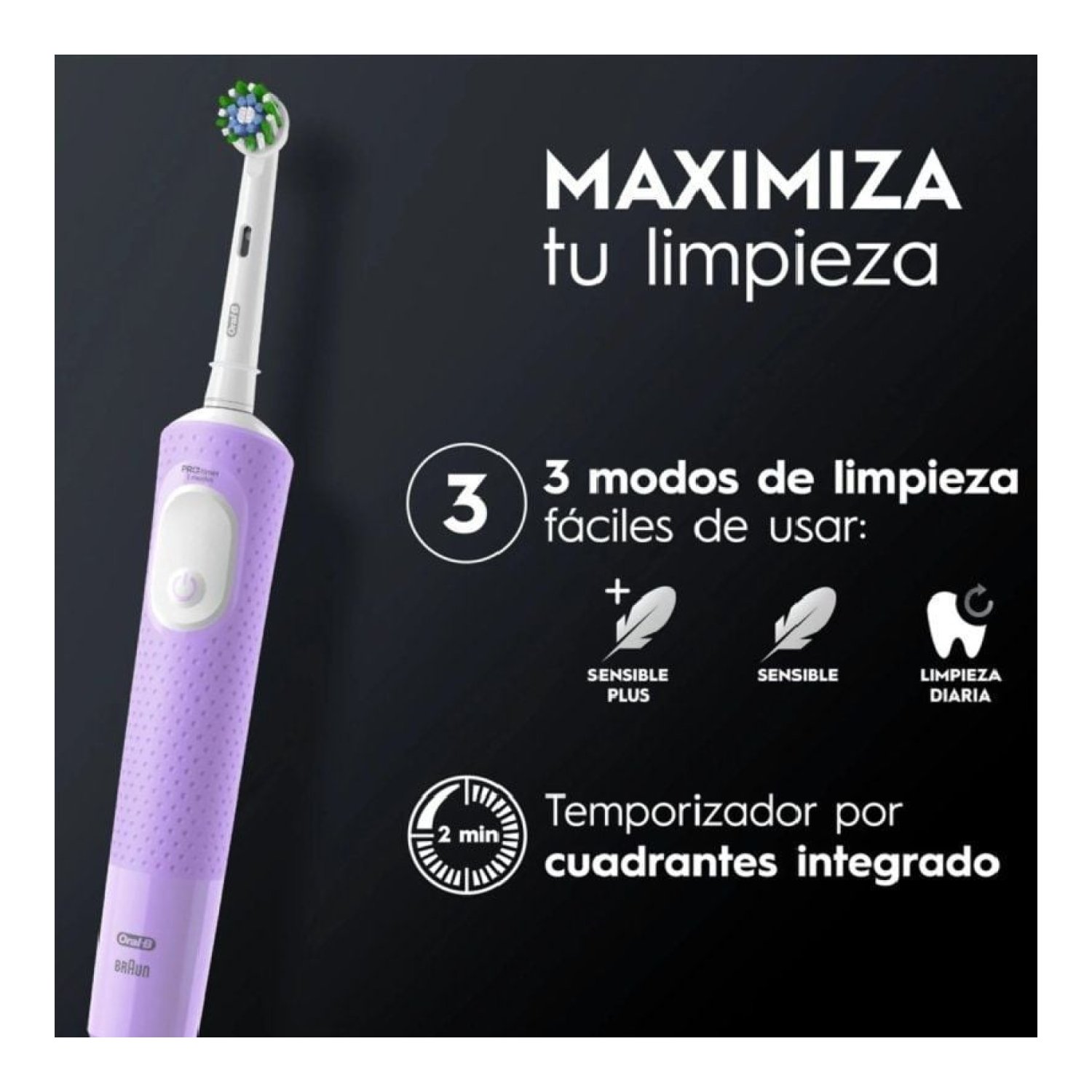 Cepillo Dental Braun Oral-B Vitality Pro/ Purpura