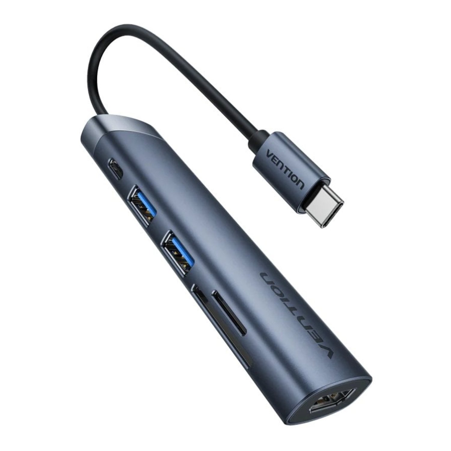Docking USB Tipo-C Vention THJHB/ 1xHDMI 4K/ 2xUSB/ 1xUSB Tipo-C PD/ Gris