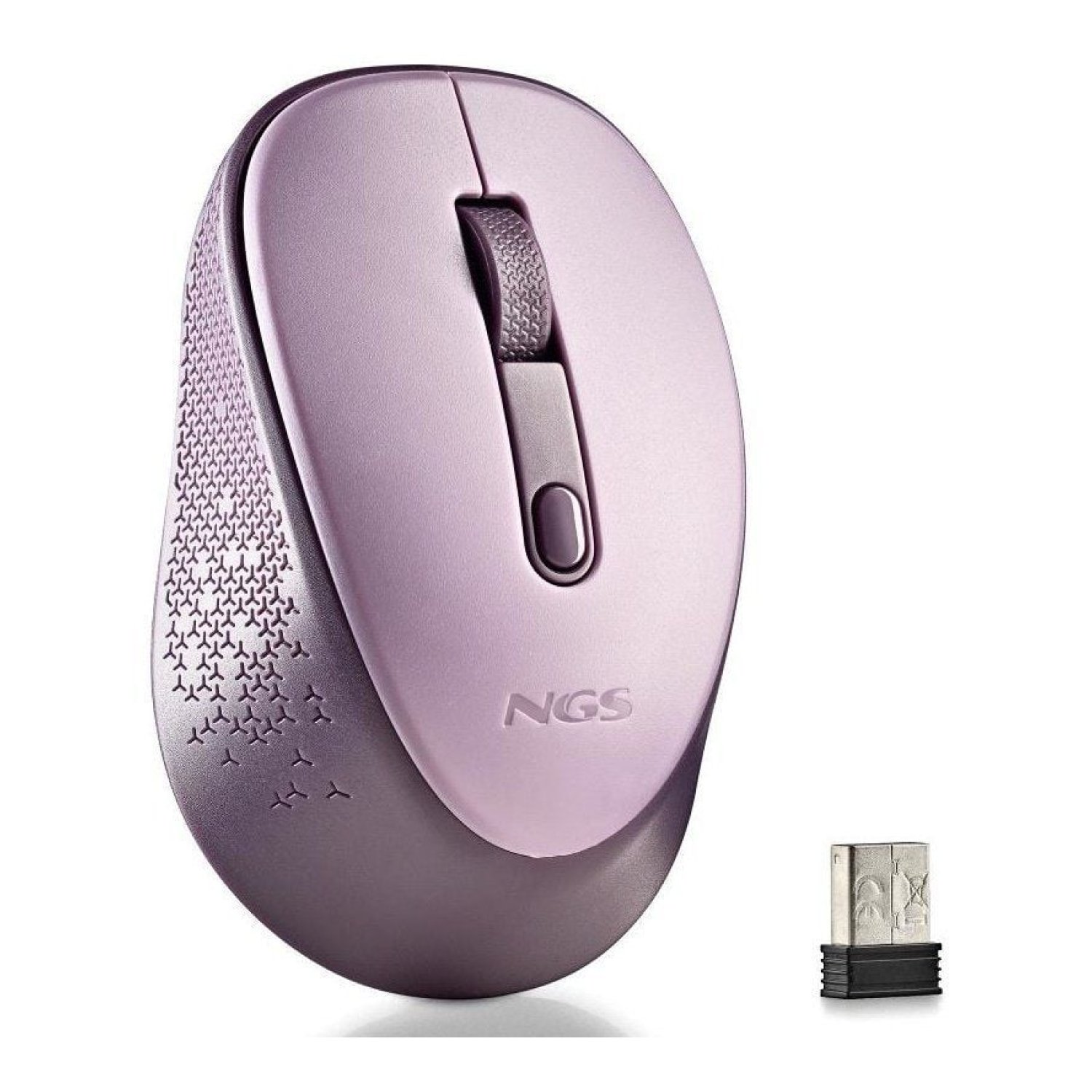 Ratón Inalámbrico NGS Dew Lilac/ Hasta 1600 DPI/ Lila