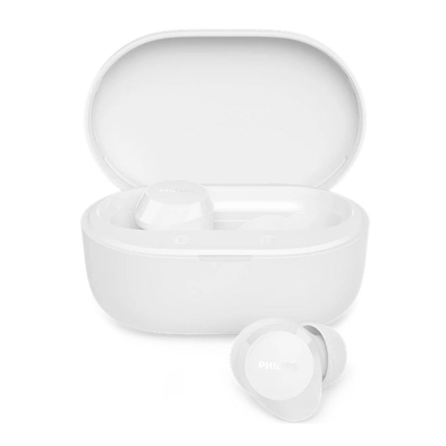 Auriculares Bluetooth Philips TAT1300WT con estuche de carga/ Autonomía 6h/ Blancos