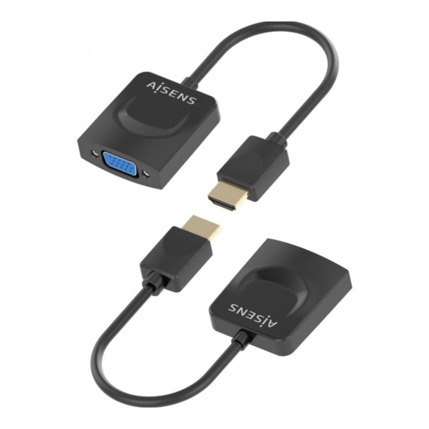 Conversor Aisens A122-0947/ HDMI Macho - SVGA Hembra/ 15cm/ Negro