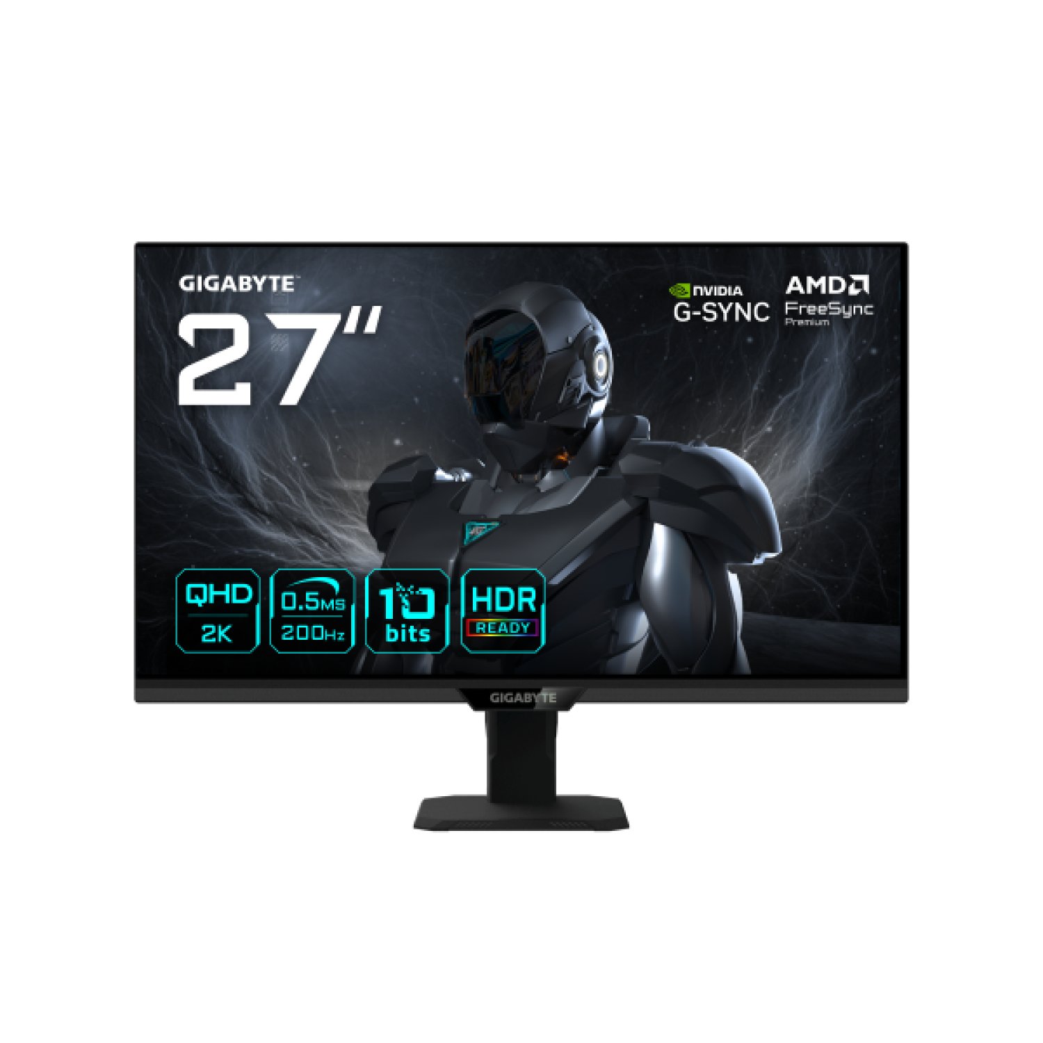 GIGABYTE G27Q20T Monitor Gaming 27” QHD - 2560 x 1440, 200Hz, 0.5ms, Compatible con G-Sync, FreeSync Premium, HDR10, HDMI 2.0, DisplayPort 1.4