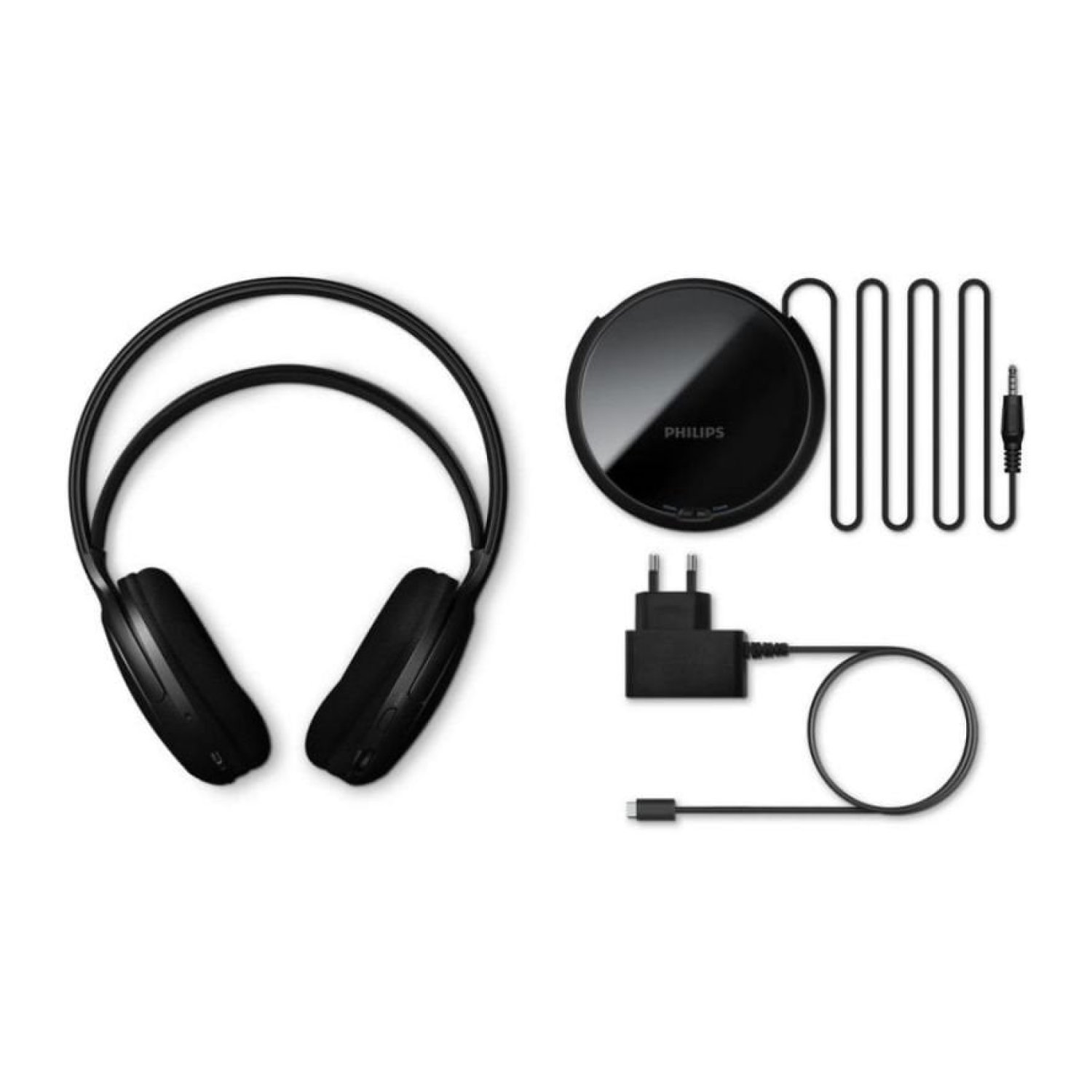 Auriculares Inalámbricos Philips SHC5200M2/ Jack 3.5/ Negros
