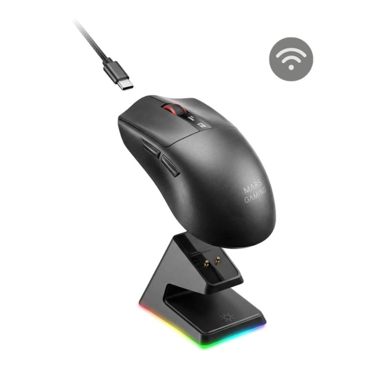 Ratón Gaming Mars Gaming MMW-Elite/ Batería Recargable/ Hasta 20000 DPI