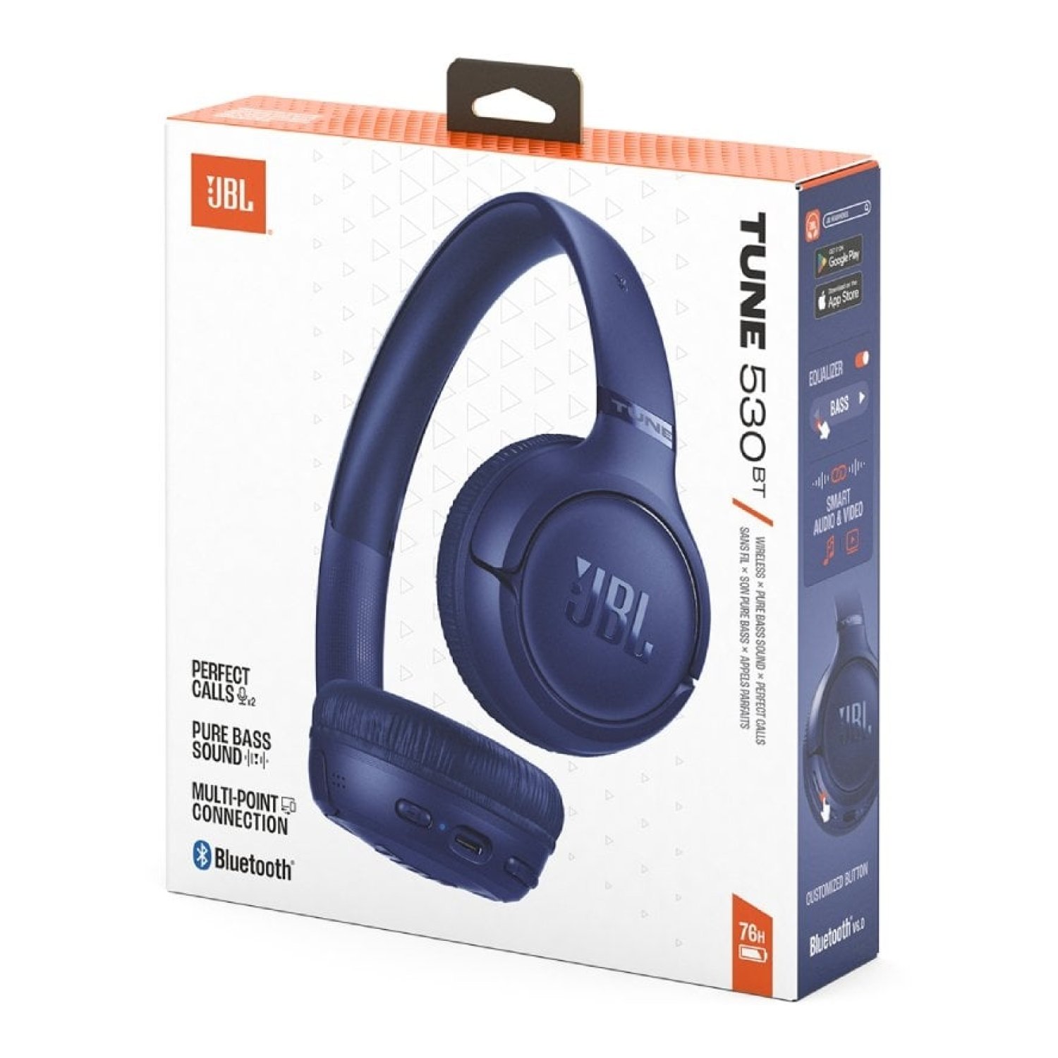 Auriculares Inalámbricos JBL Tune 530BT/ con Micrófono/ Bluetooth/ Azules