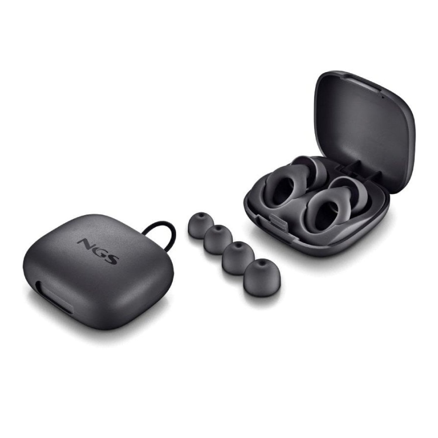 Tapones de oído NGS Noon/ S-M-L/ Negros